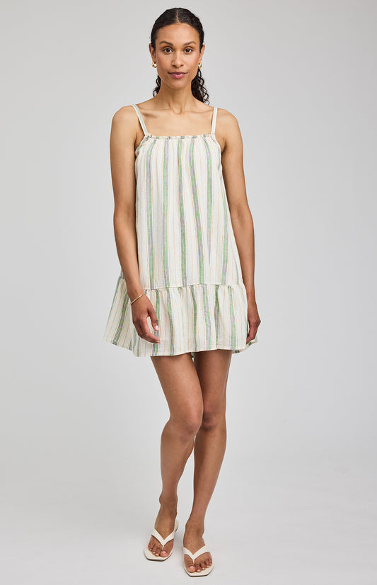 Stephanie Mini Dress|color:Cream Stripe
