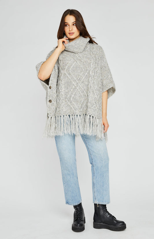 Kindred Pullover Shawl|color:Heather Moonlight