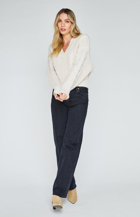 Sloane Pullover Sweater|color:Cream