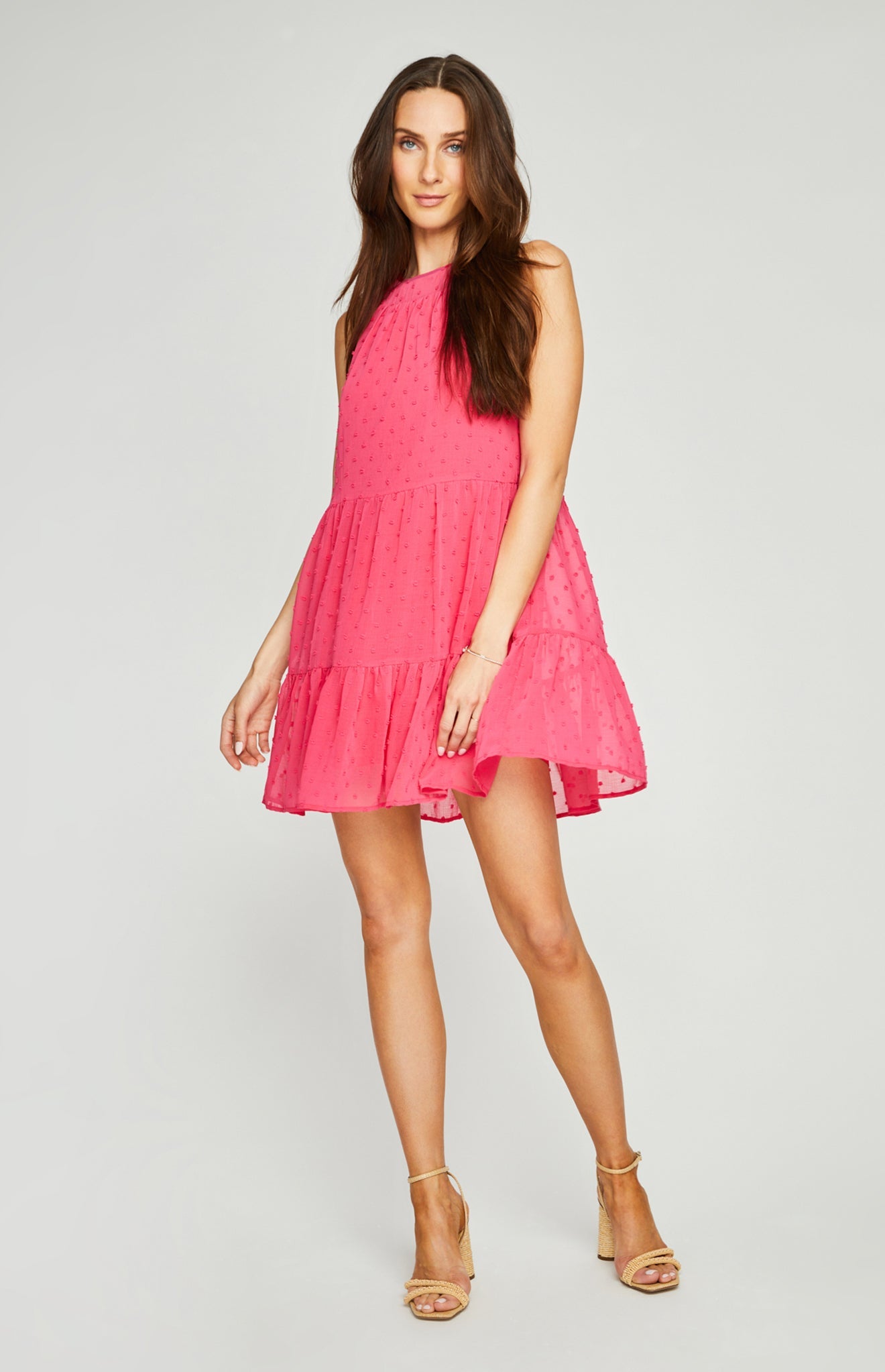 Valentina Mini Dress|color:Fuchsia