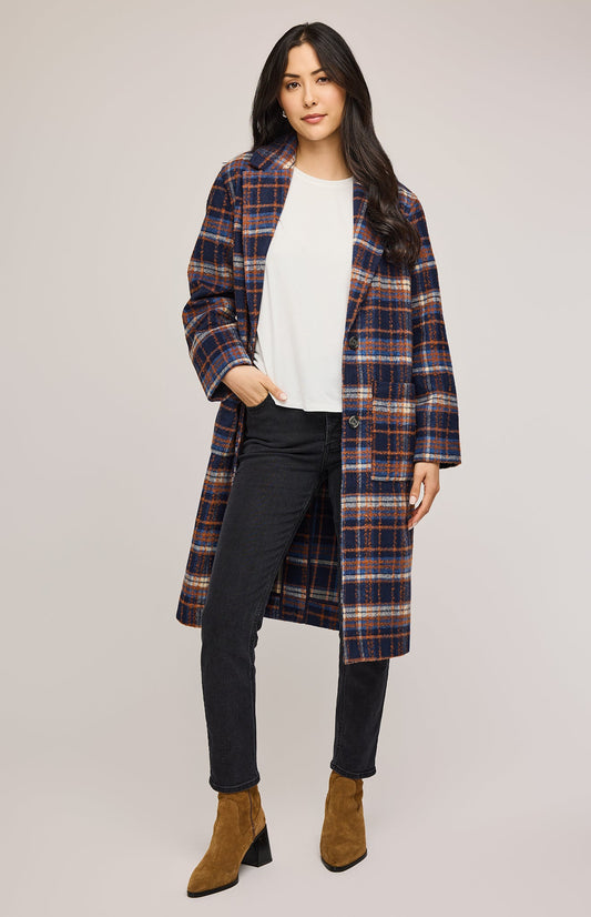 Ezra Coat|color:Navy Plaid