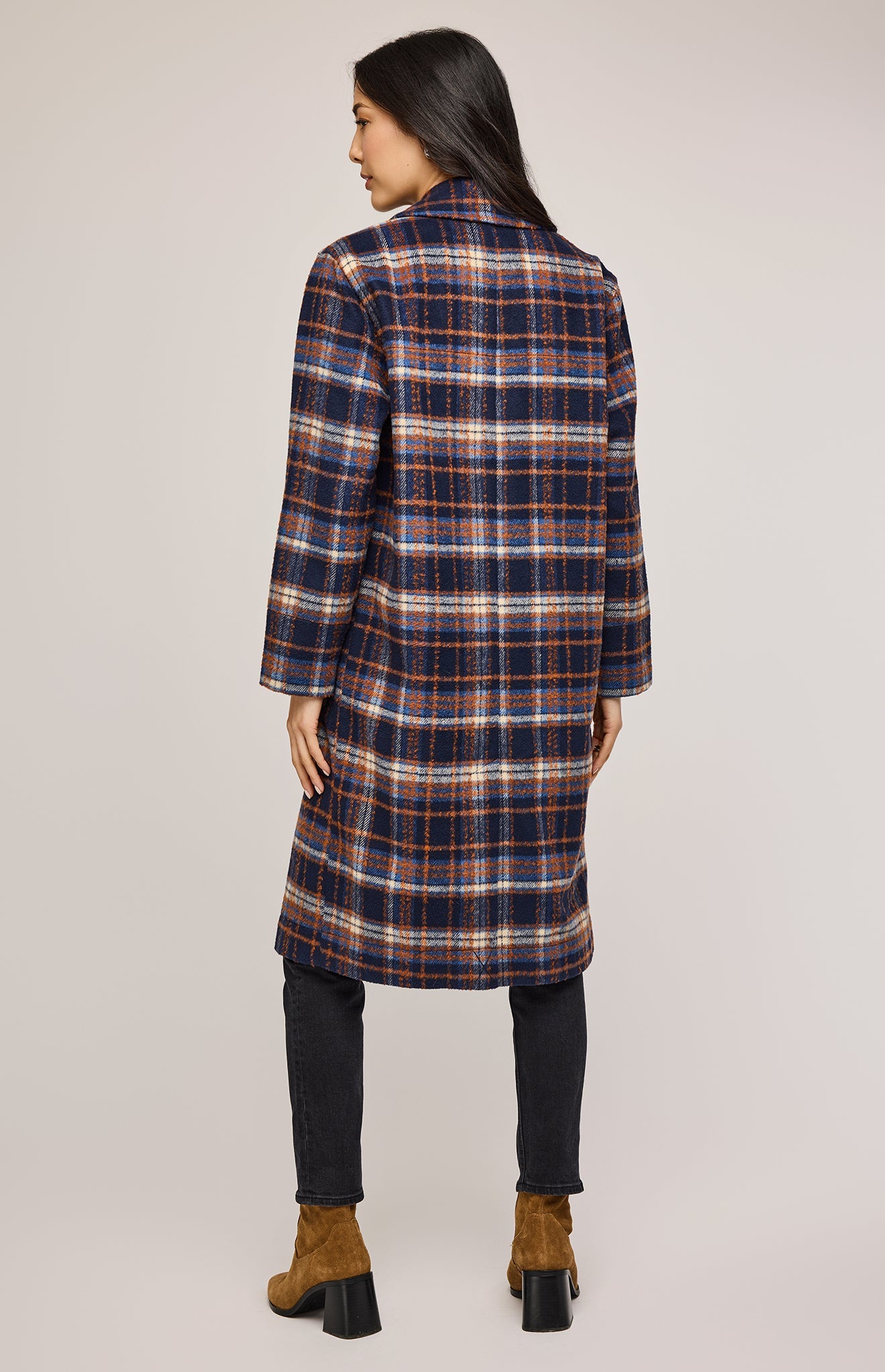 Ezra Coat|color:Navy Plaid