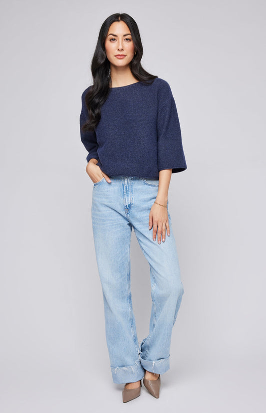 Molly Pullover Sweater|color:Heather Blue