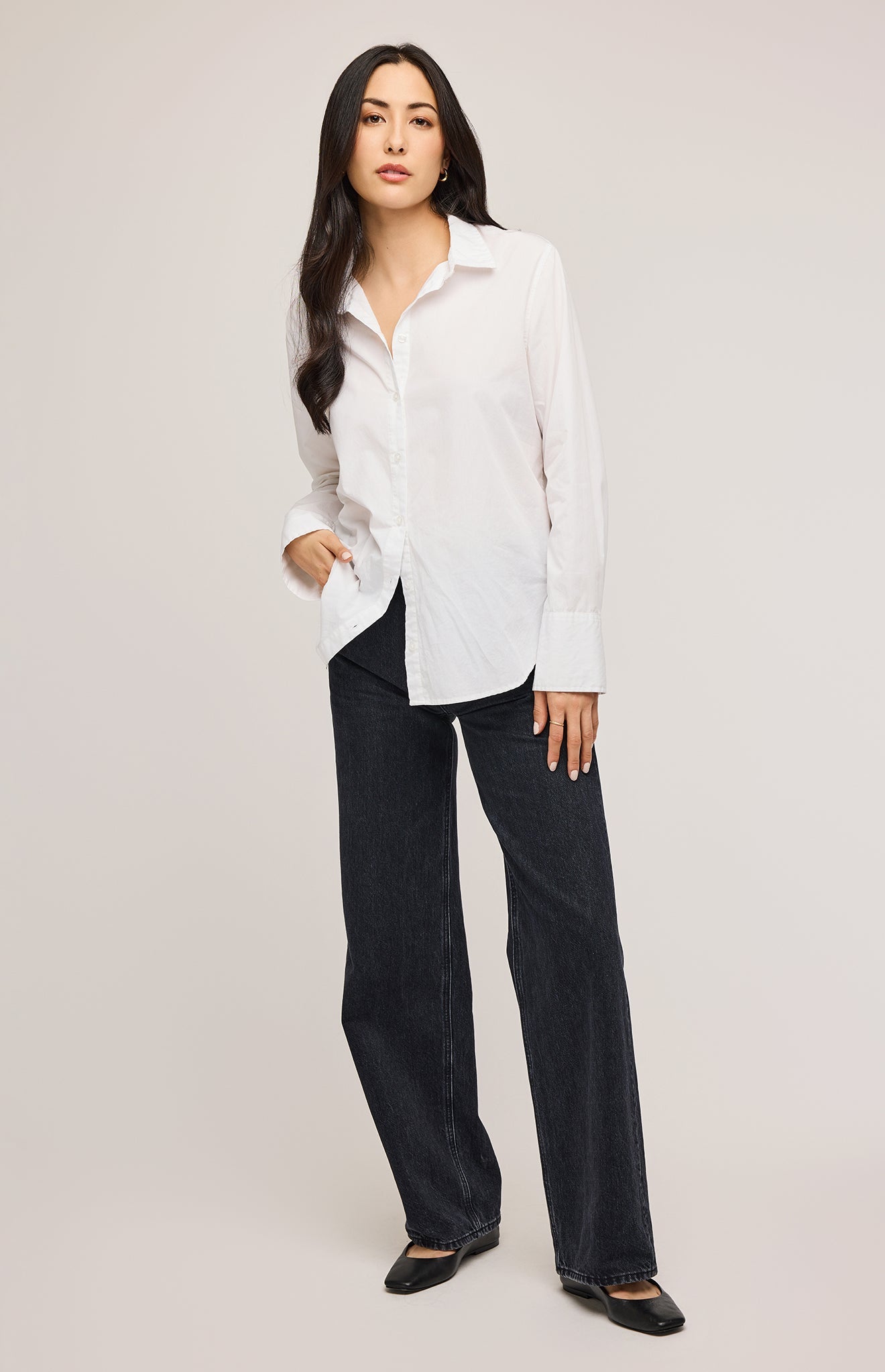 Valencia Button Down Shirt|color:White