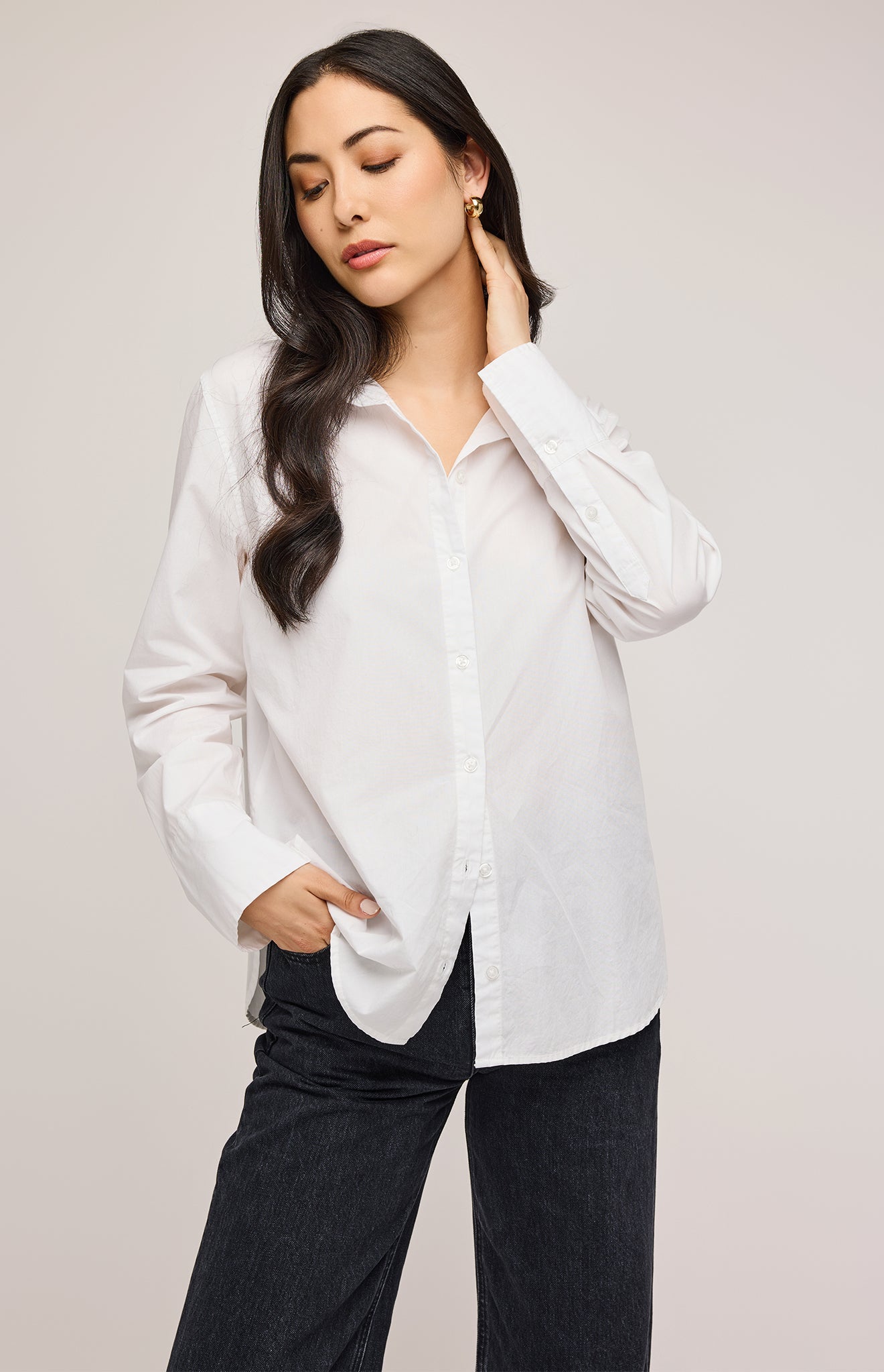 Valencia Button Down Shirt|color:White