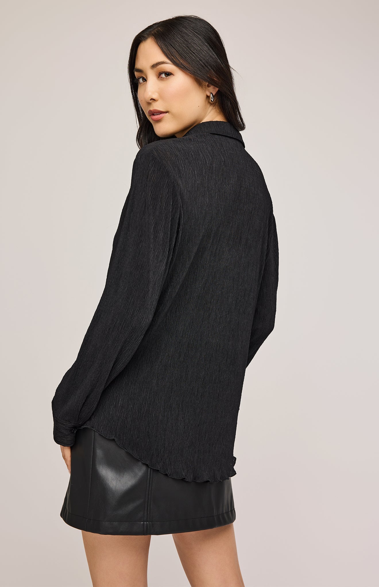 Sheila Button Down Shirt|color:Black