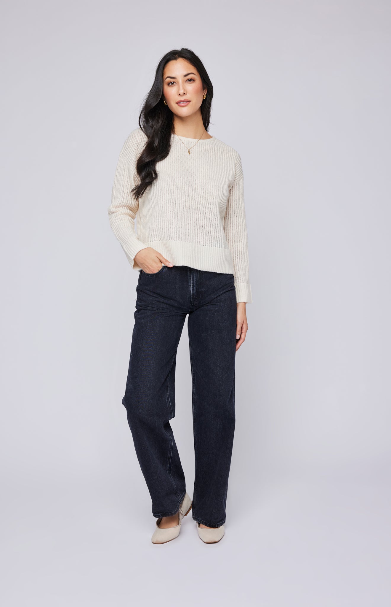 Ambrose Pullover Sweater|color:Cream