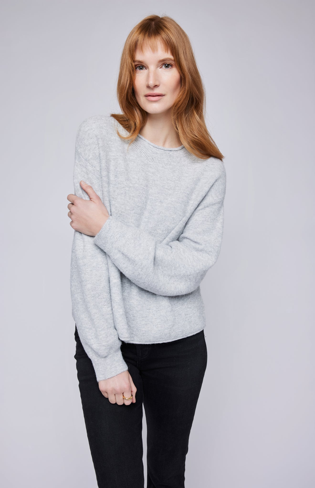 Wanda Pullover Sweater|color:Heather Grey