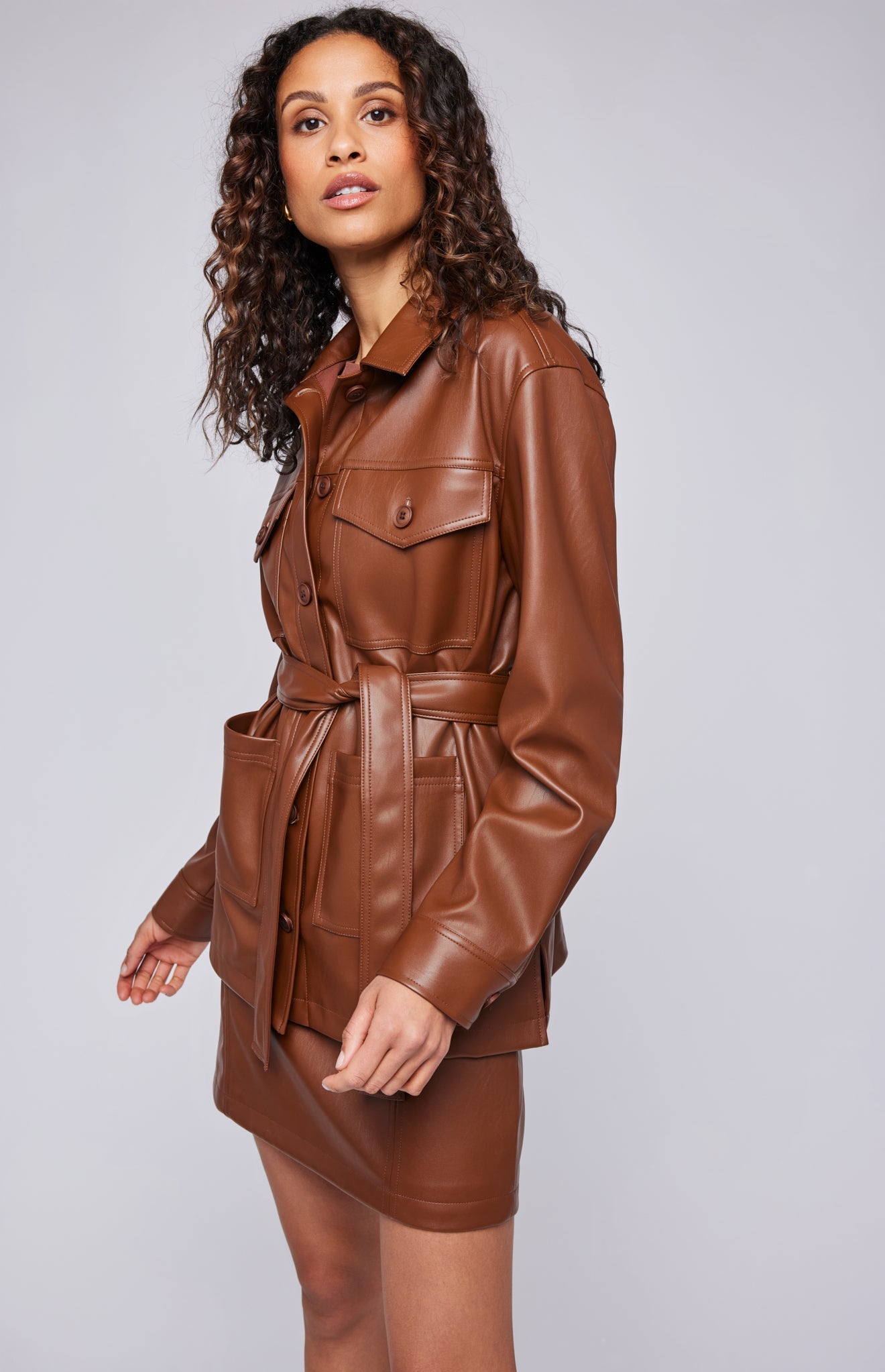 Grenadine Jacket|color:Cognac