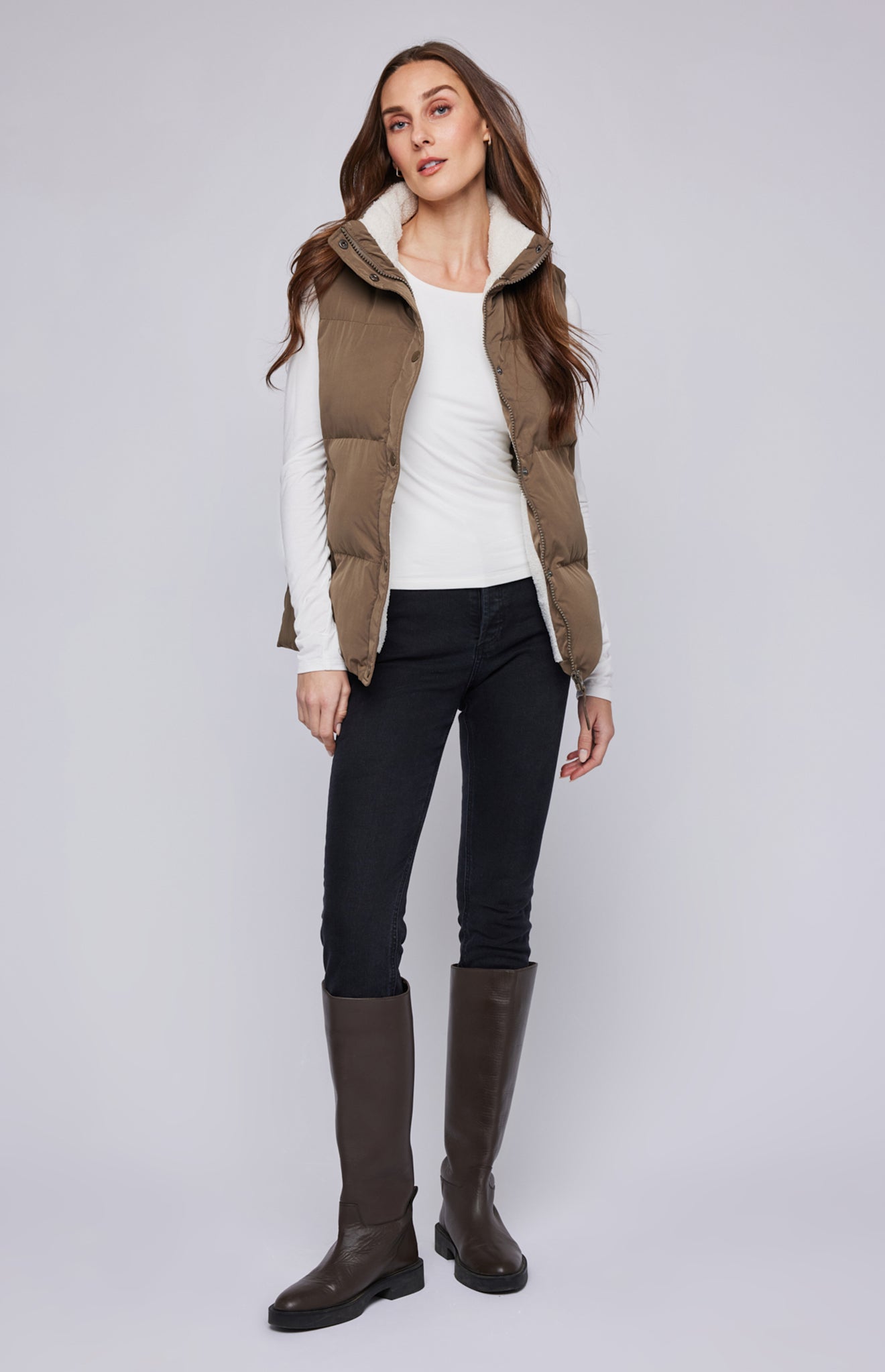 Billie Vest|color:Olive