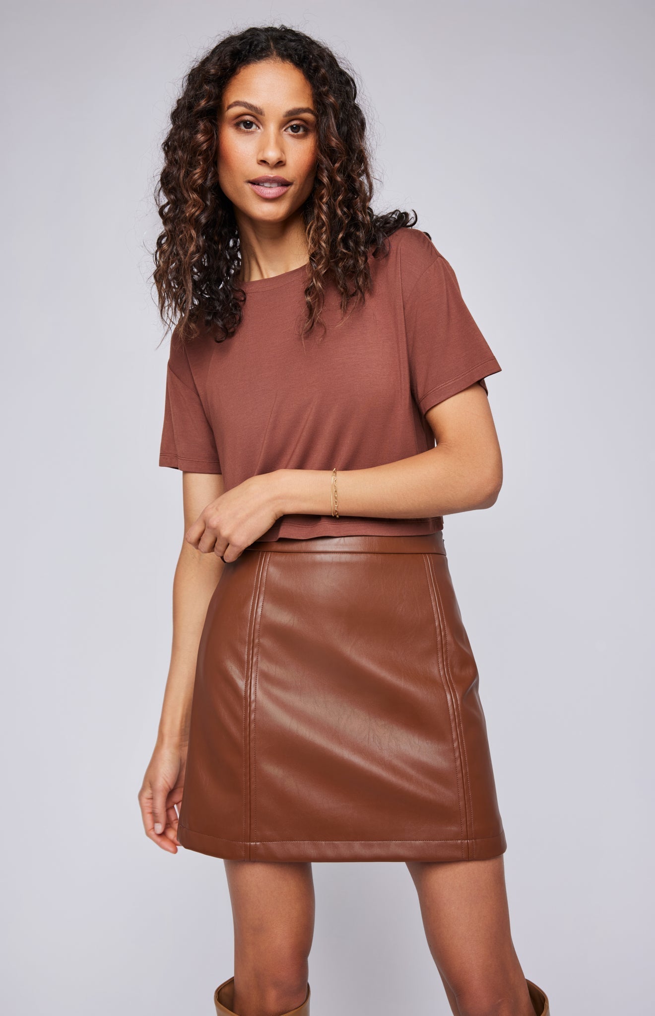 Chrissy Skirt|color:Cognac