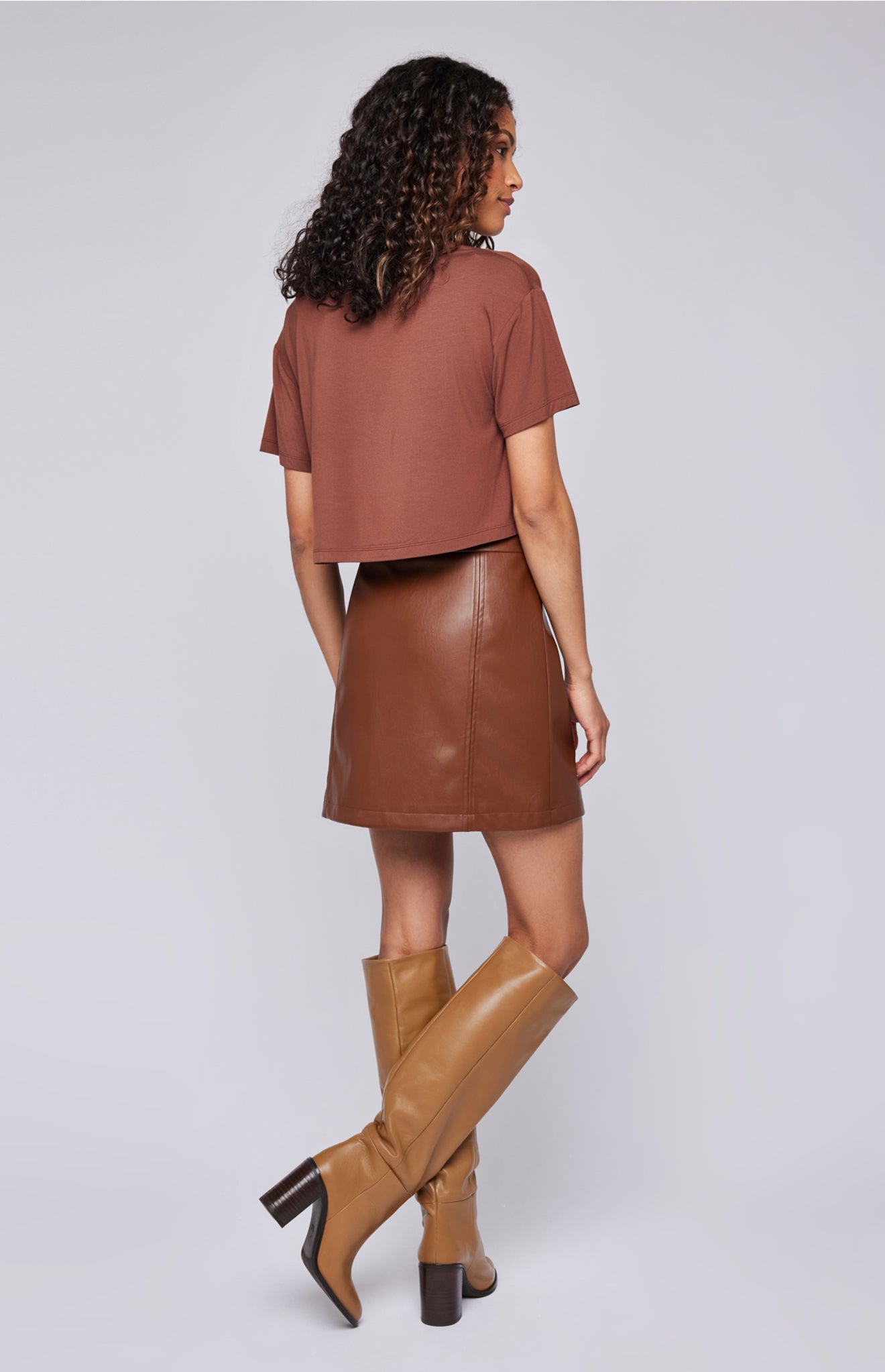 Chrissy Skirt|color:Cognac