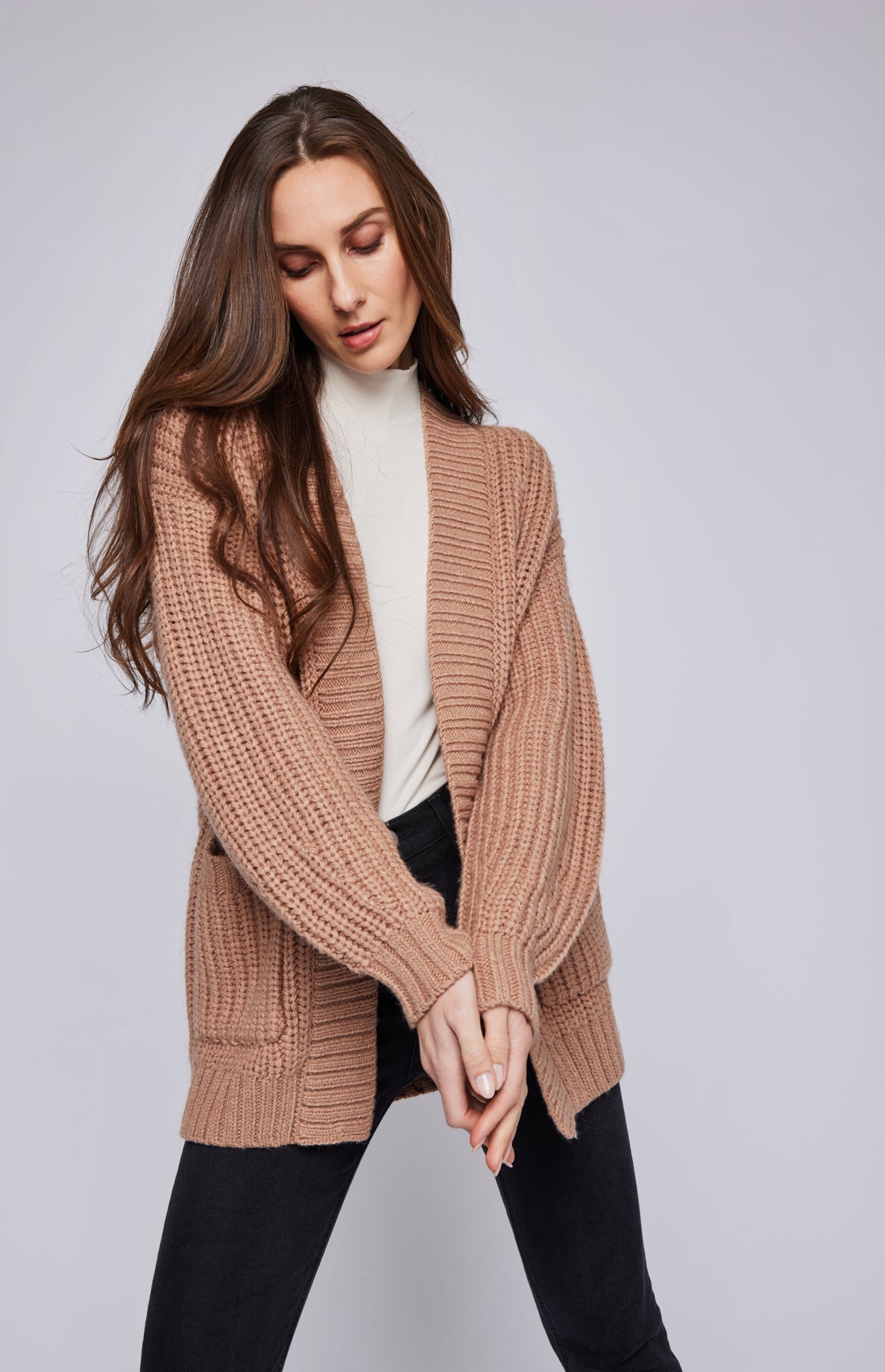 Lauren Cardigan|color:Camel