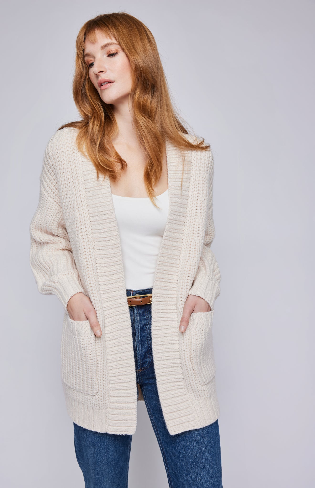 Lauren Cardigan|color:Cream