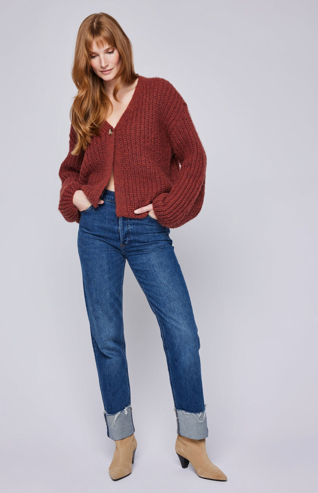 GENTLE FAWN MELANIE CARDIGAN - OAT STRIPE main image 1