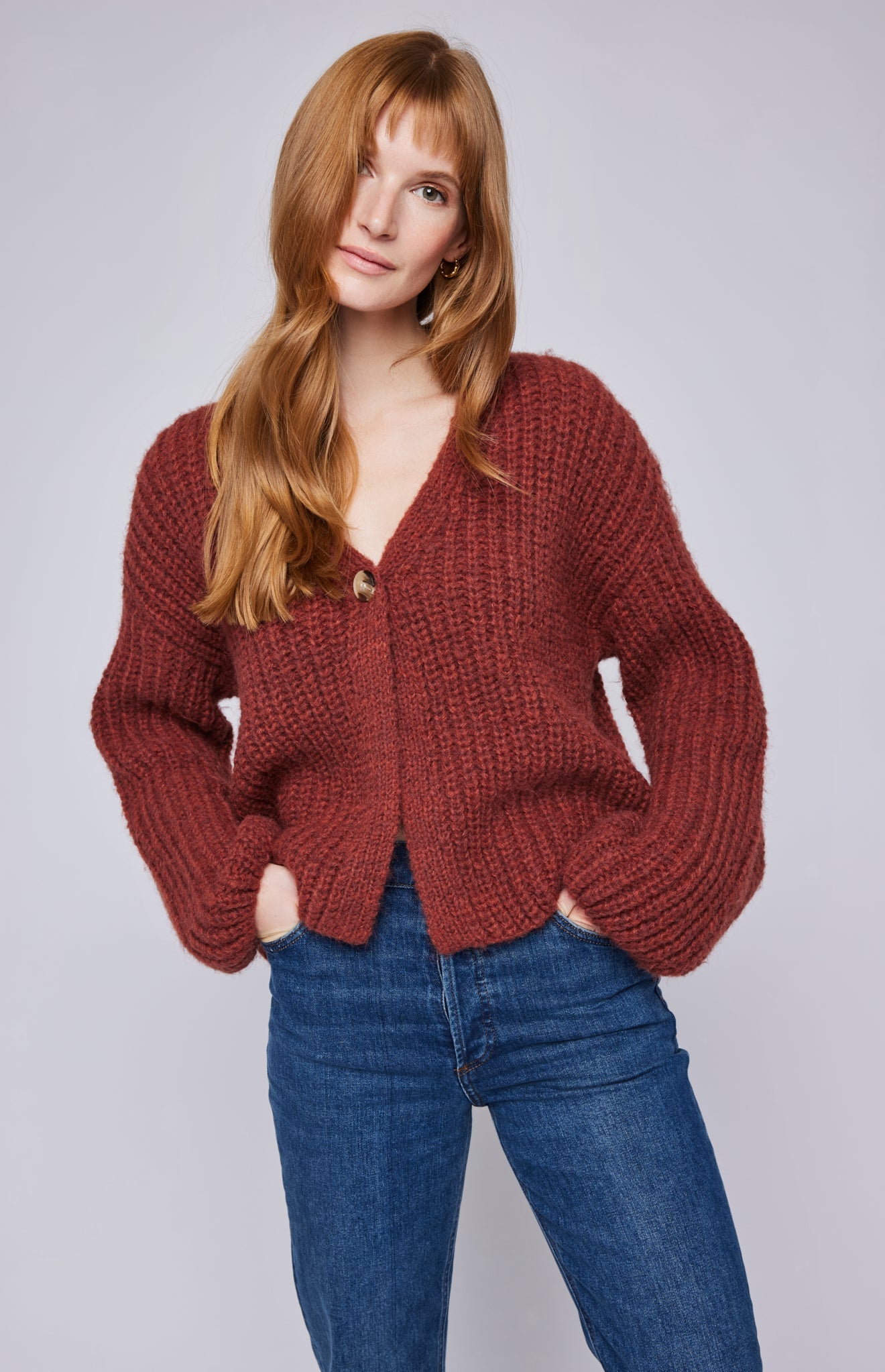 Ilene Cardigan|color:Heather Cinnamon