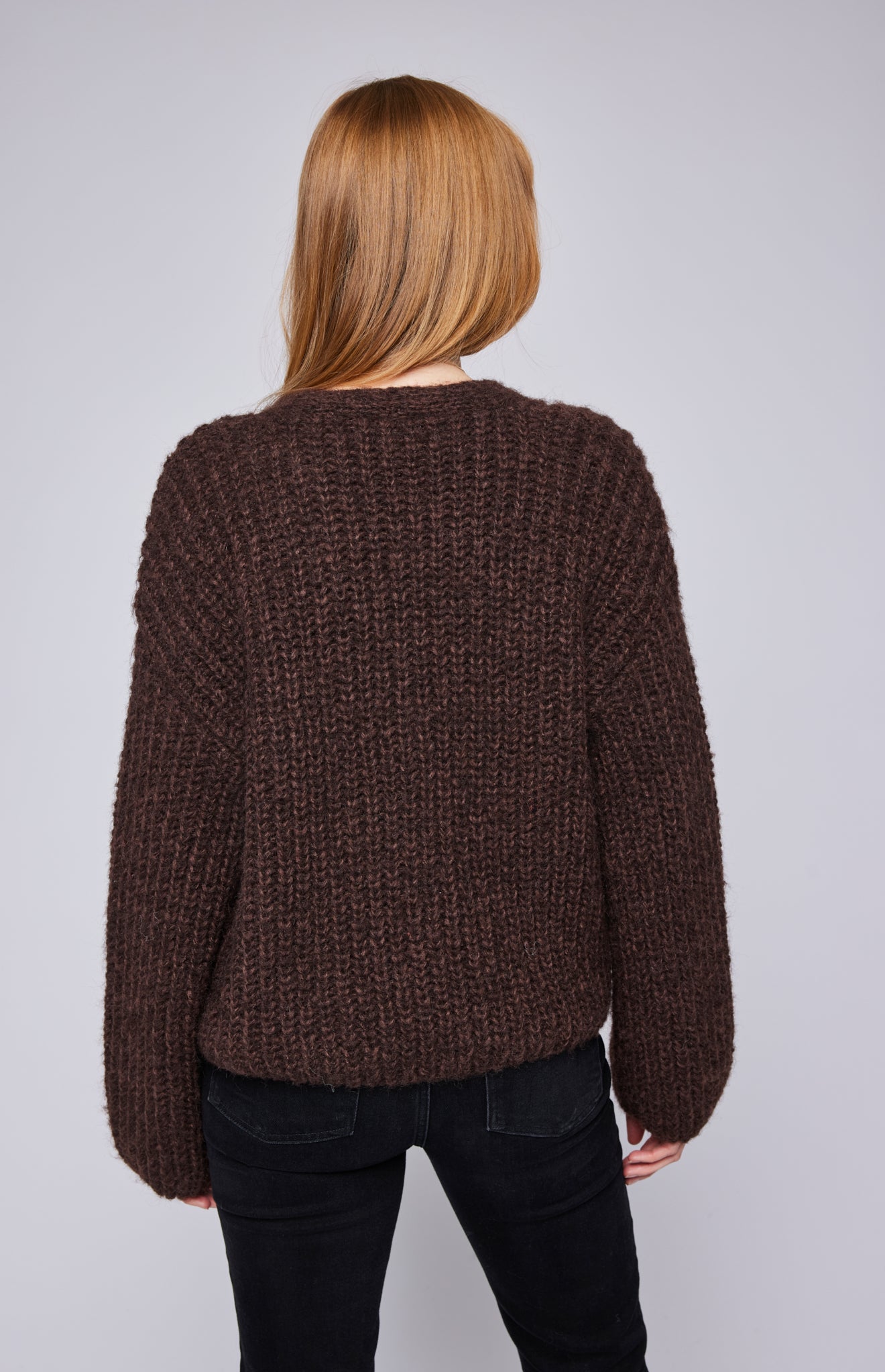 Ilene Cardigan|color:Heather Espresso