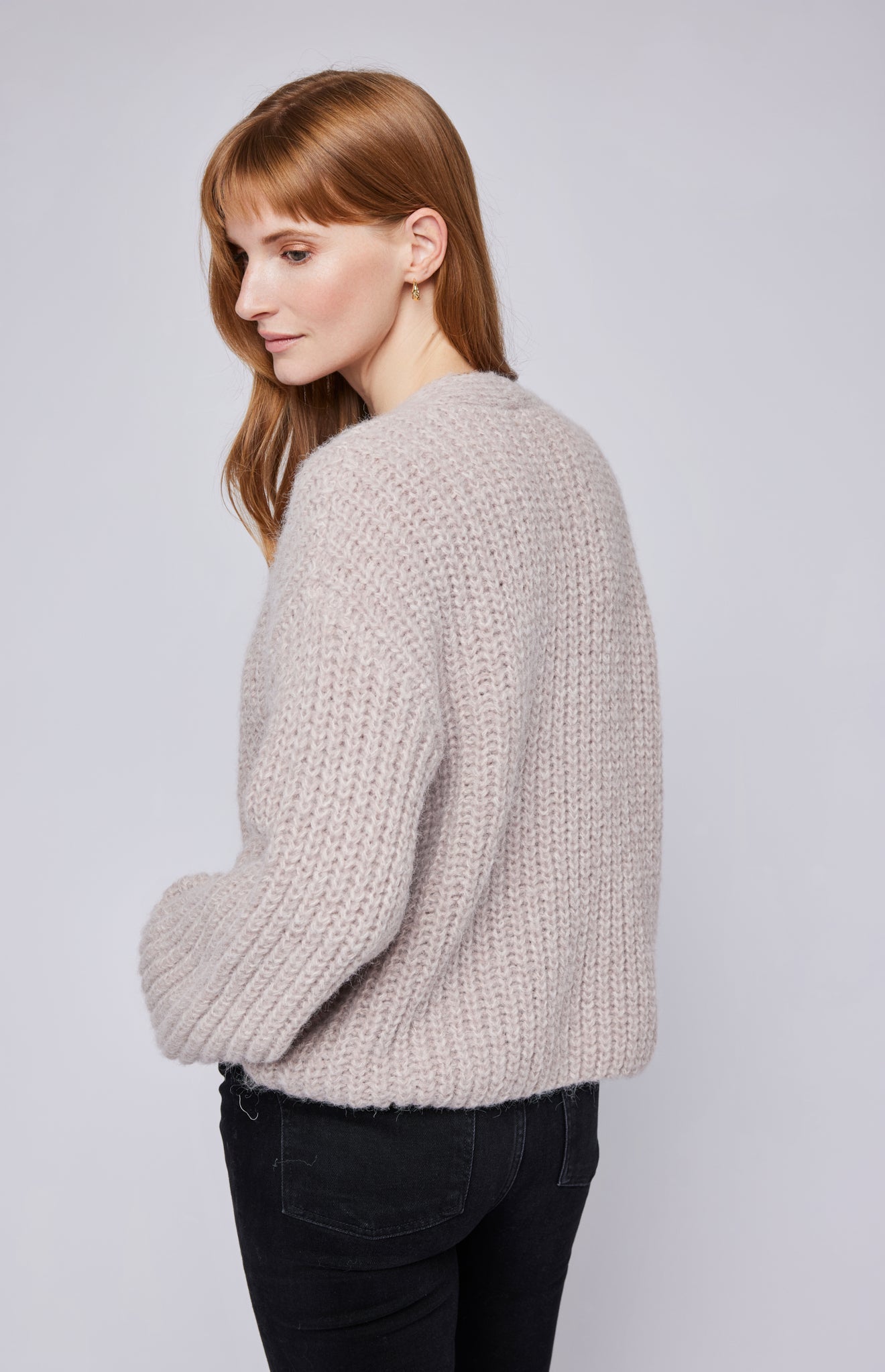 Ilene Cardigan|color:Heather Pearl