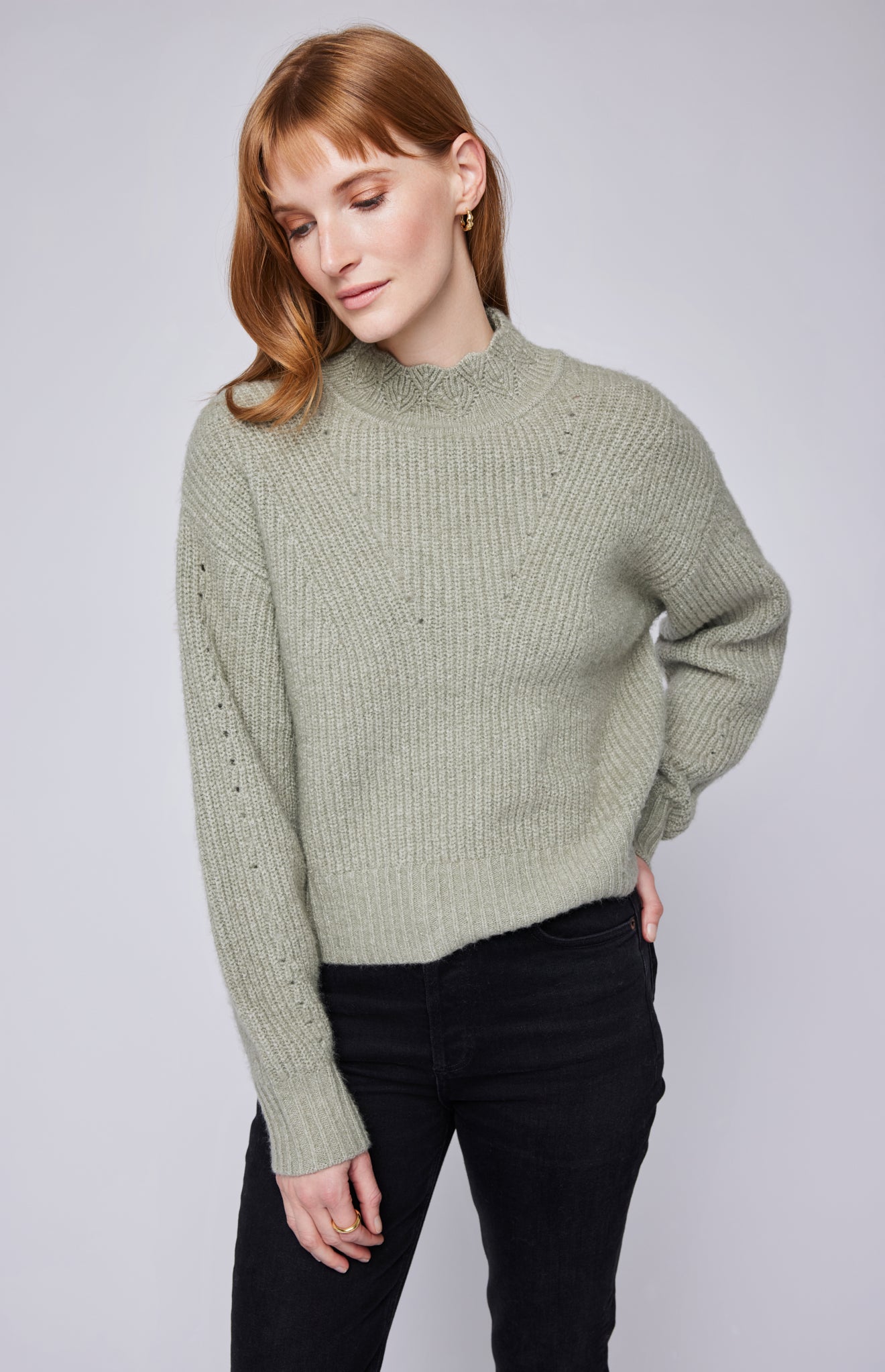 Augustine Pullover Sweater|color:Sage