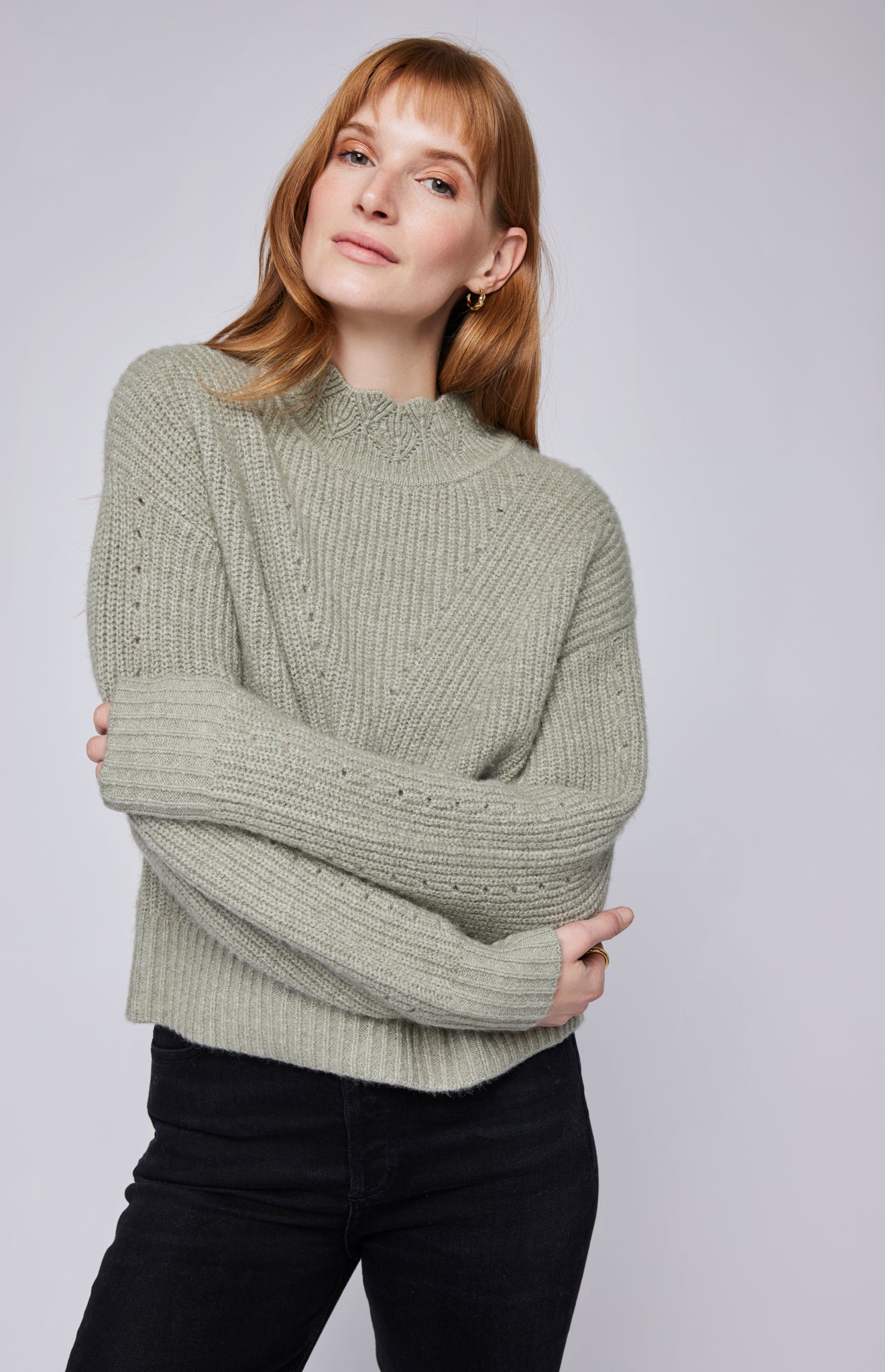 Augustine Pullover Sweater|color:Sage