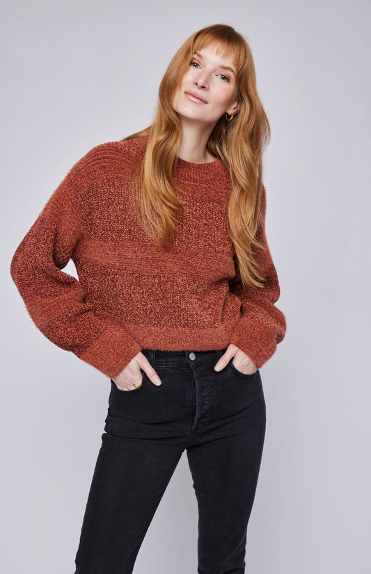 Rosetta Pullover Sweater|color:Cinnamon