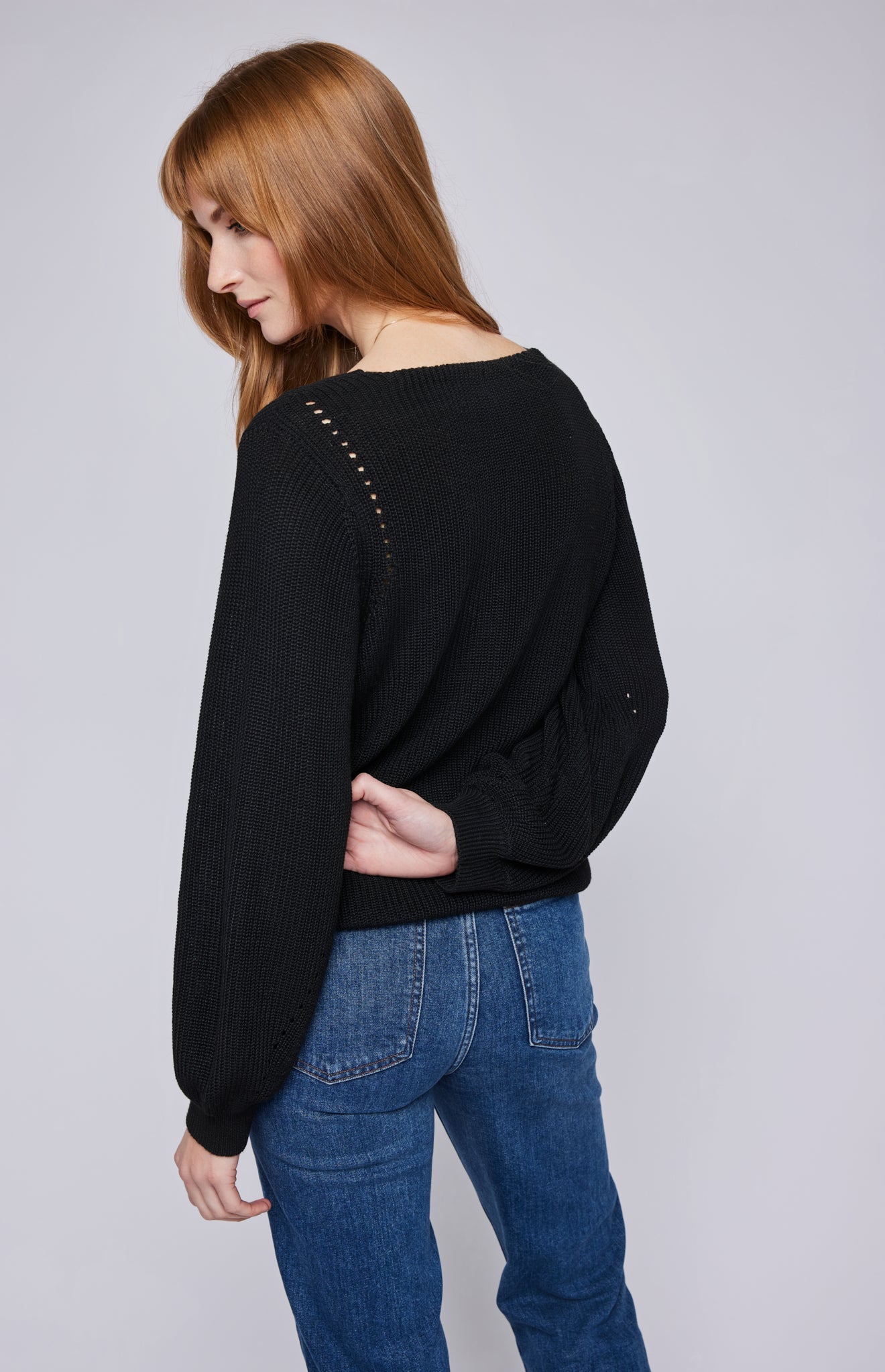 Hailey Pullover Sweater|color:Black