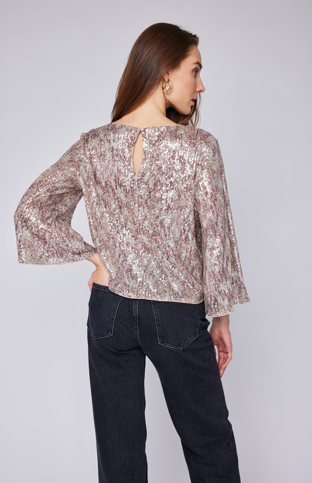 Jett Top|color:Copper Sequin