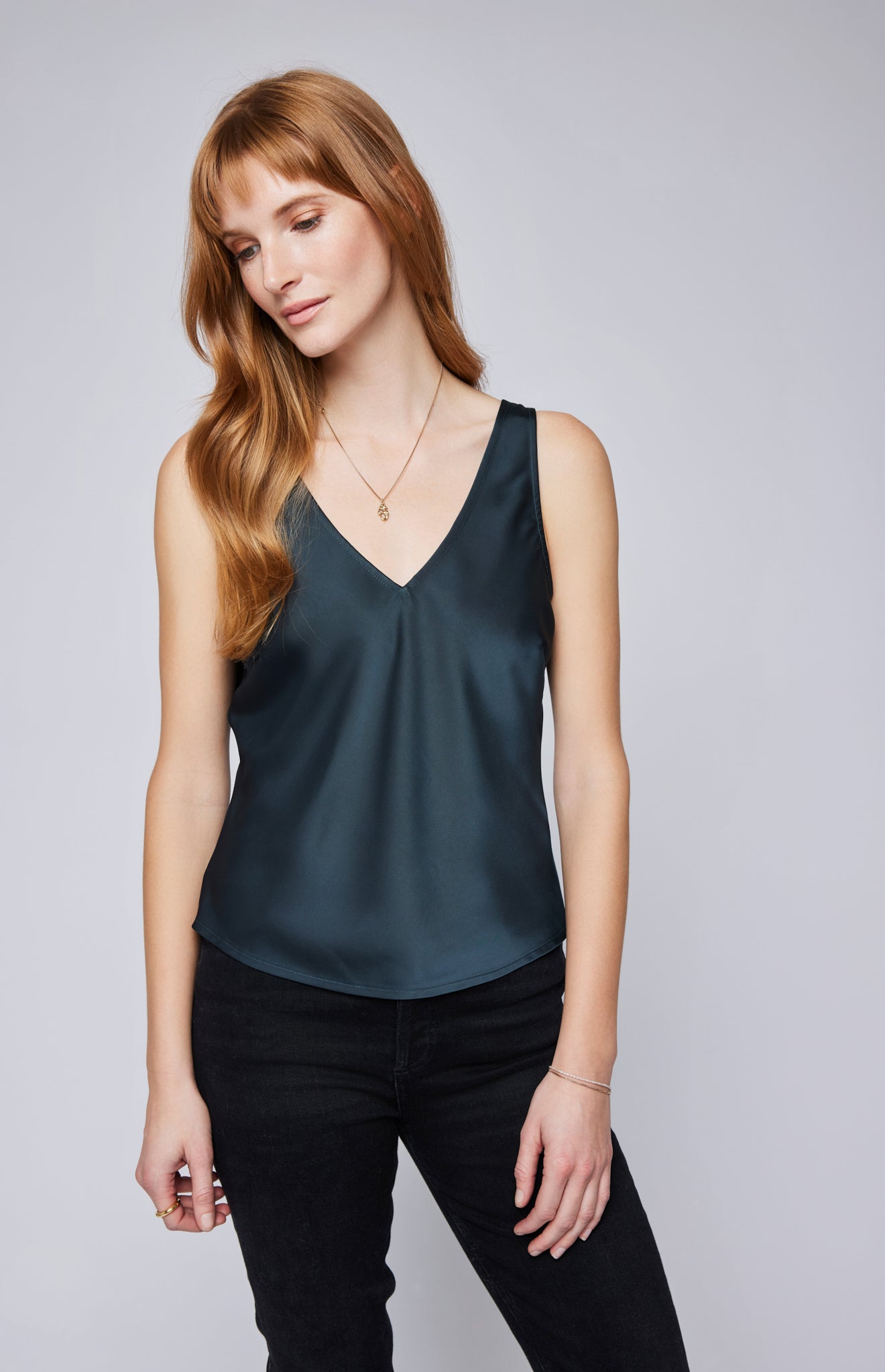 Alessia Satin Top|color:Twilight