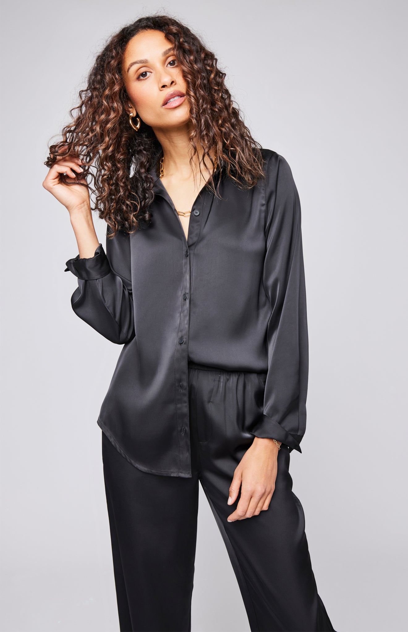 Winslow Button Down Shirt|color:Black