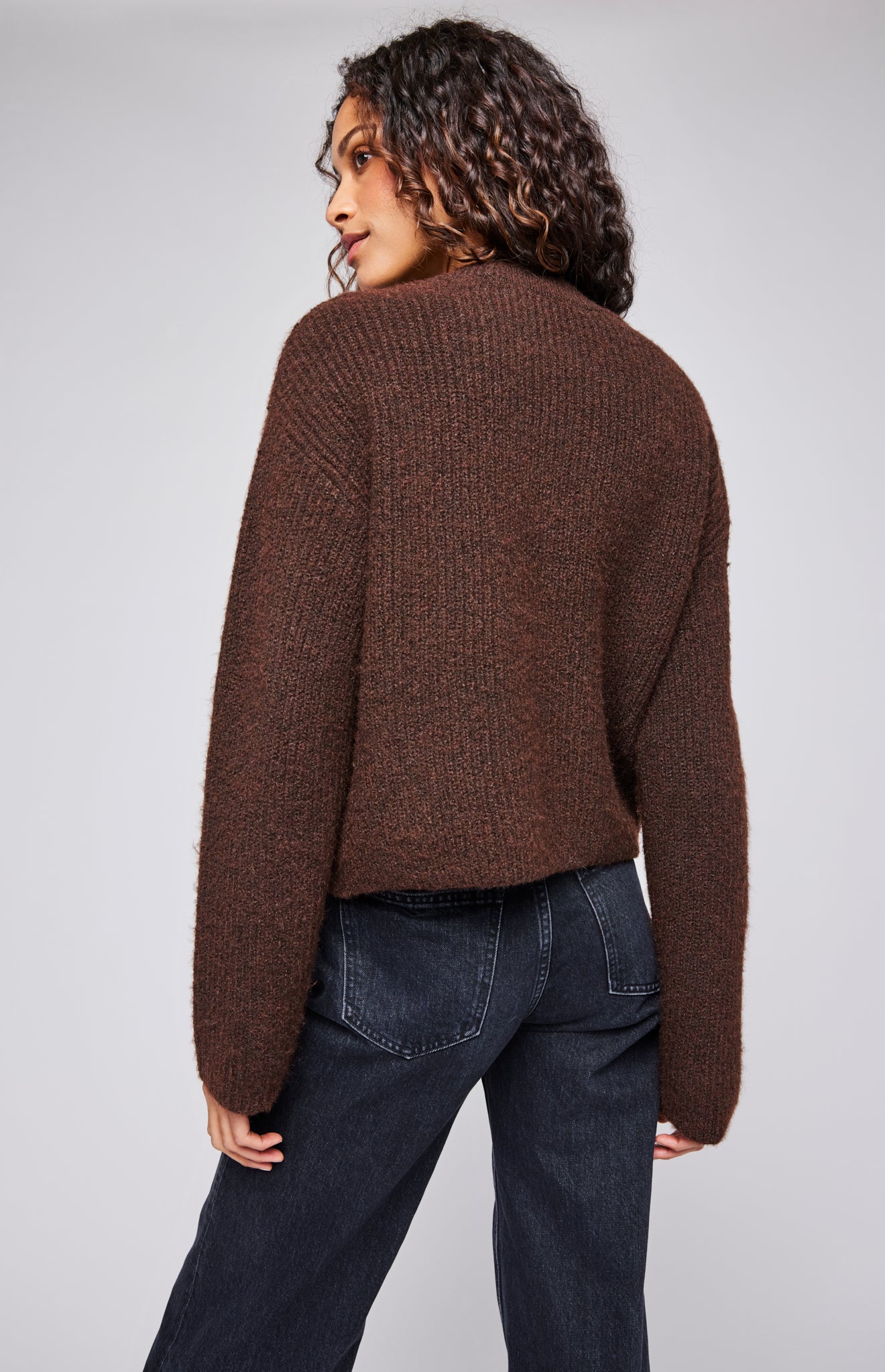 Taylyn Pullover|color:Heather Espresso