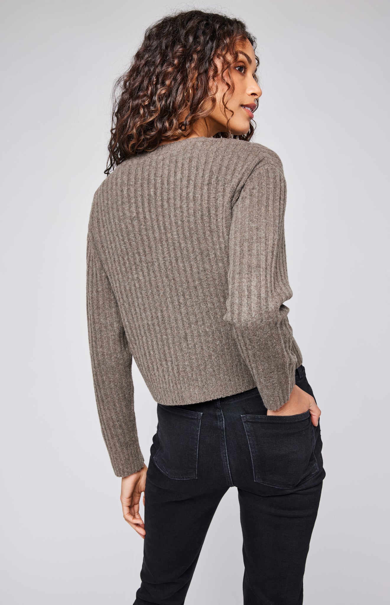 Gramercy Cardigan|color:Heather Hickory