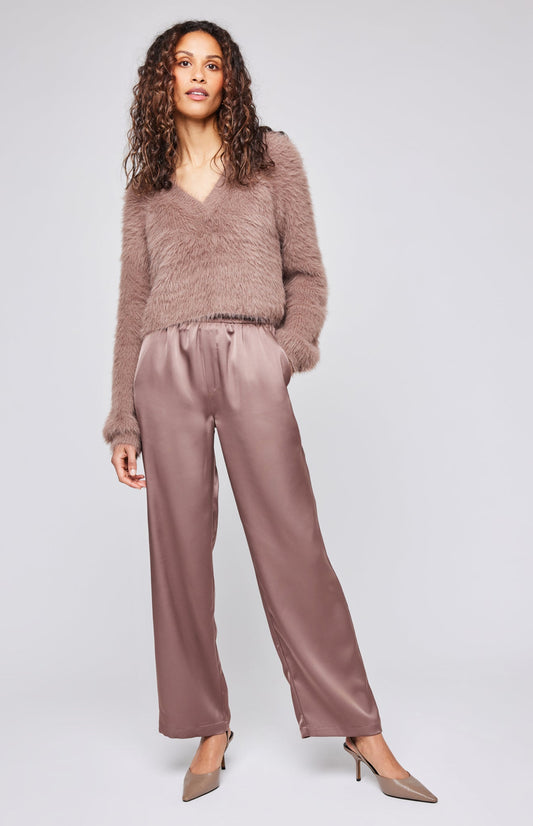 Millicent Satin Pant|color:Fawn