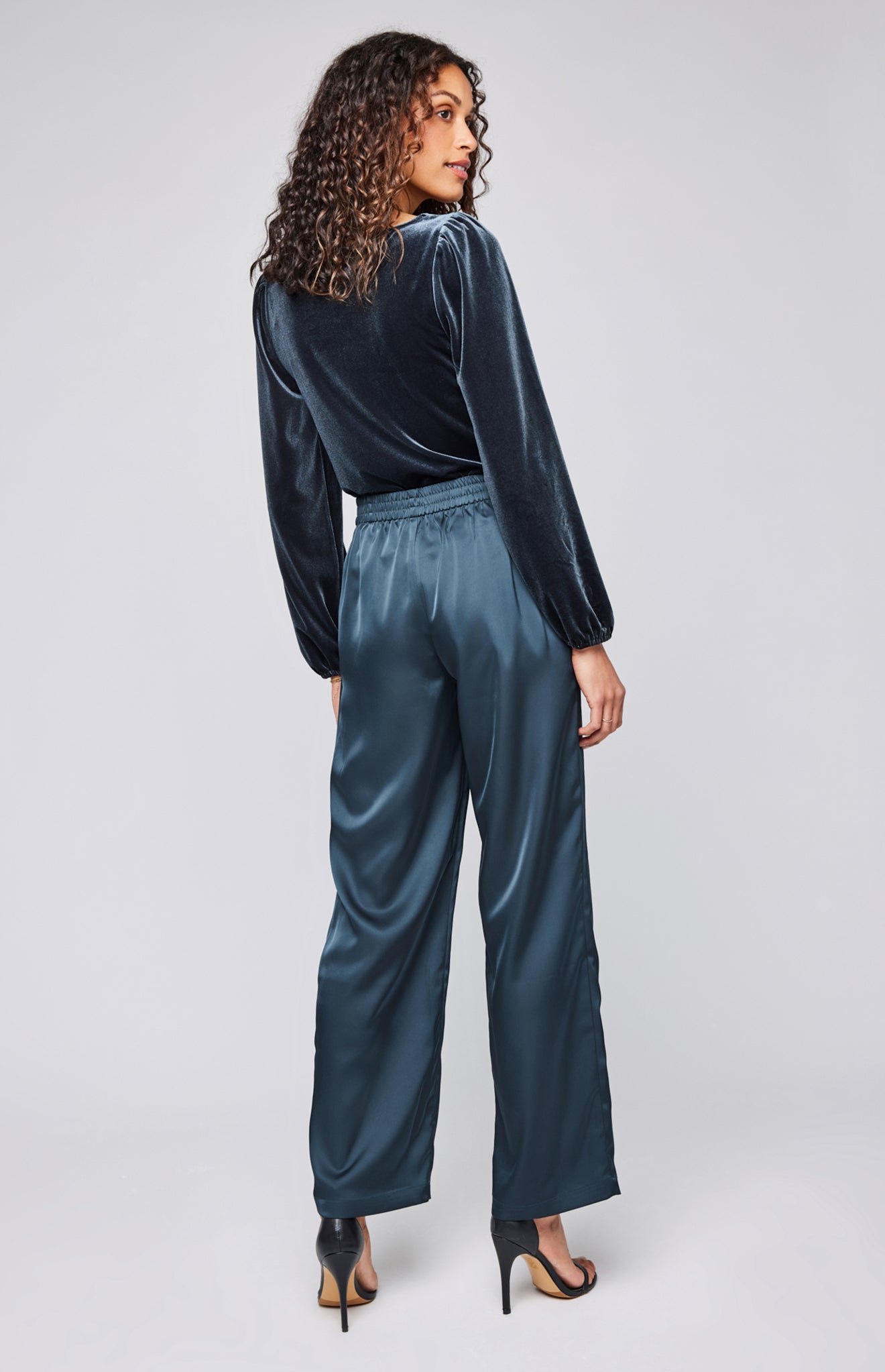 Millicent Satin Pant|color:Twilight 