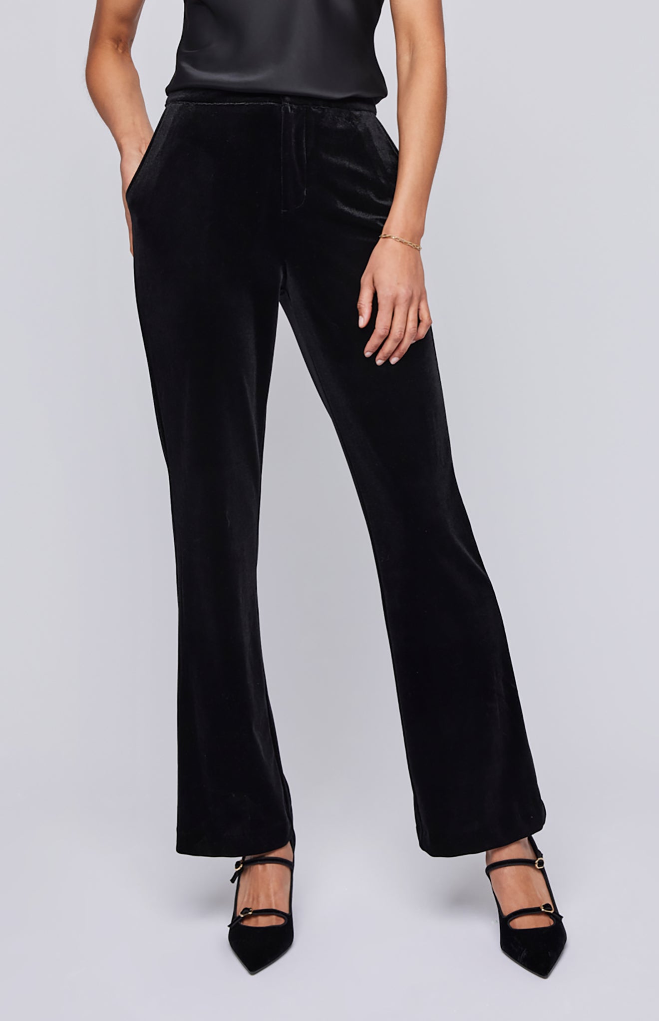 Alice Velvet Pant|color:Black