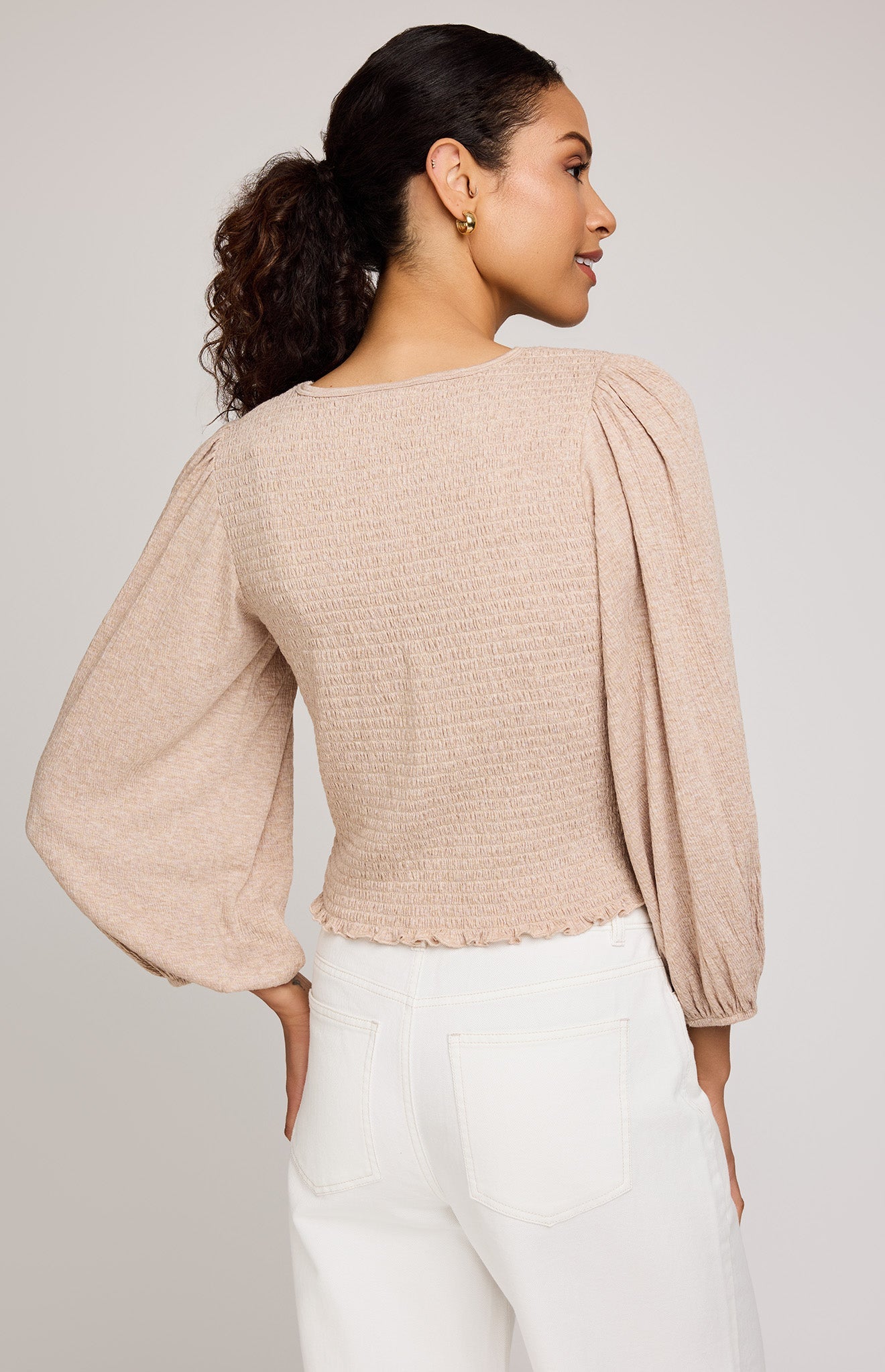 Mischa Top|color:Heather Taupe