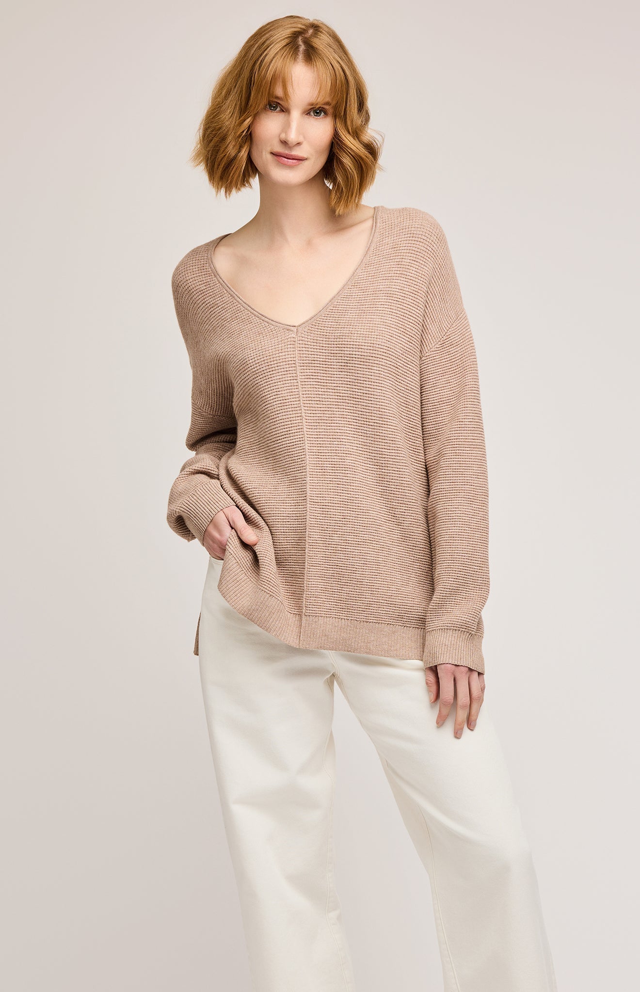 Lisbon V-Neck Knit Pullover