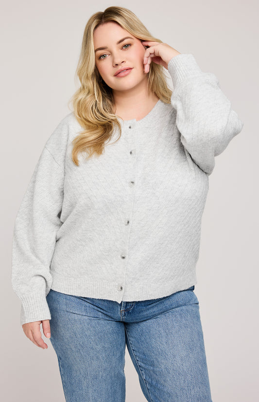 Leonie Cardigan|color:Heather Grey