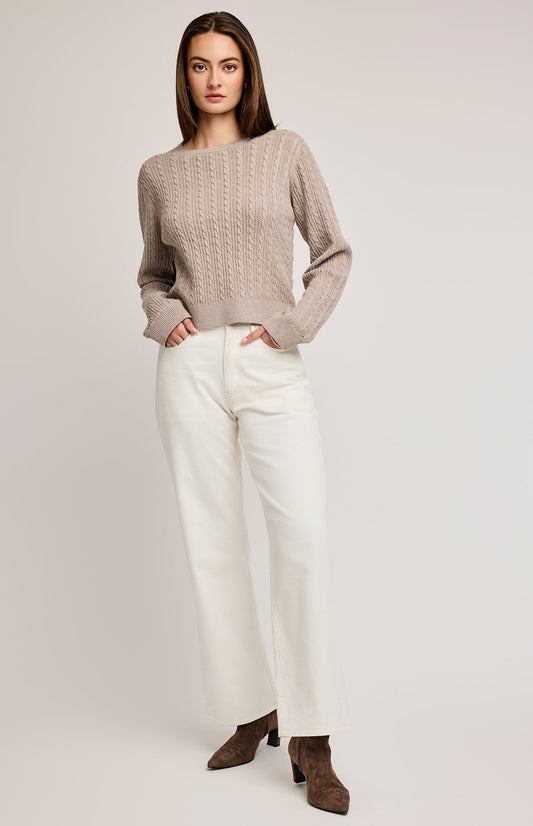 Janice Crew Neck Pullover|color:Heather Taupe