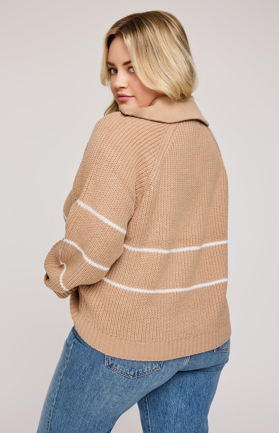 Jensen Relaxed Open Knit V-Neck Sweater by Gentle Fawn main image 1