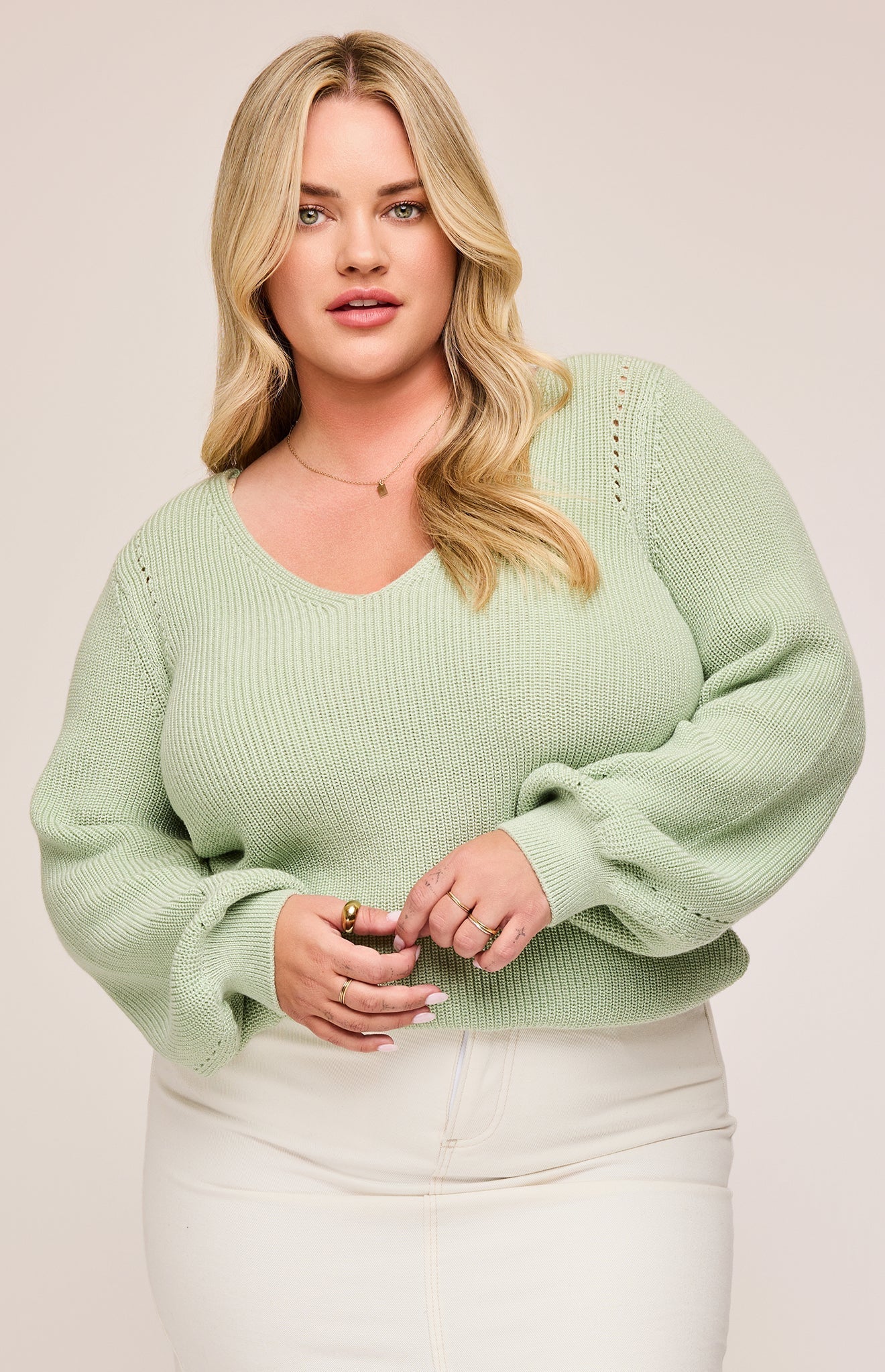 Hailey Pullover Sweater|color:Cactus