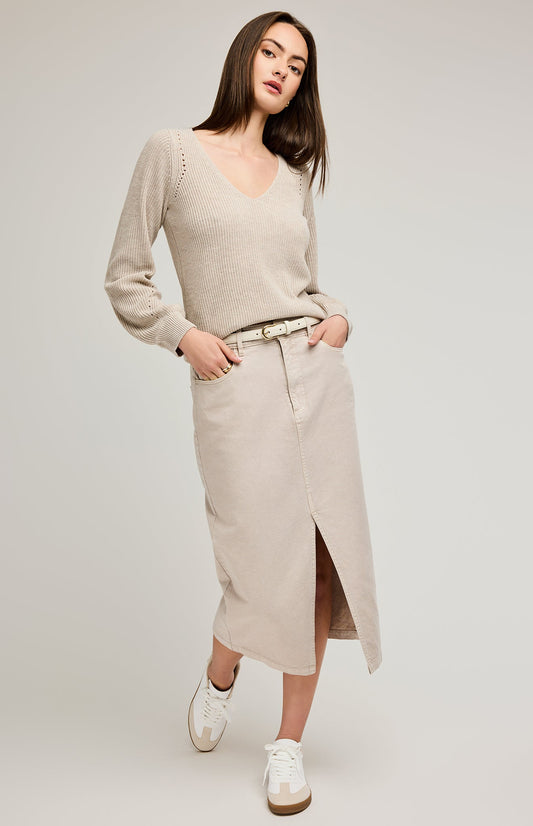 Hailey Pullover Sweater|color:Heather Oat