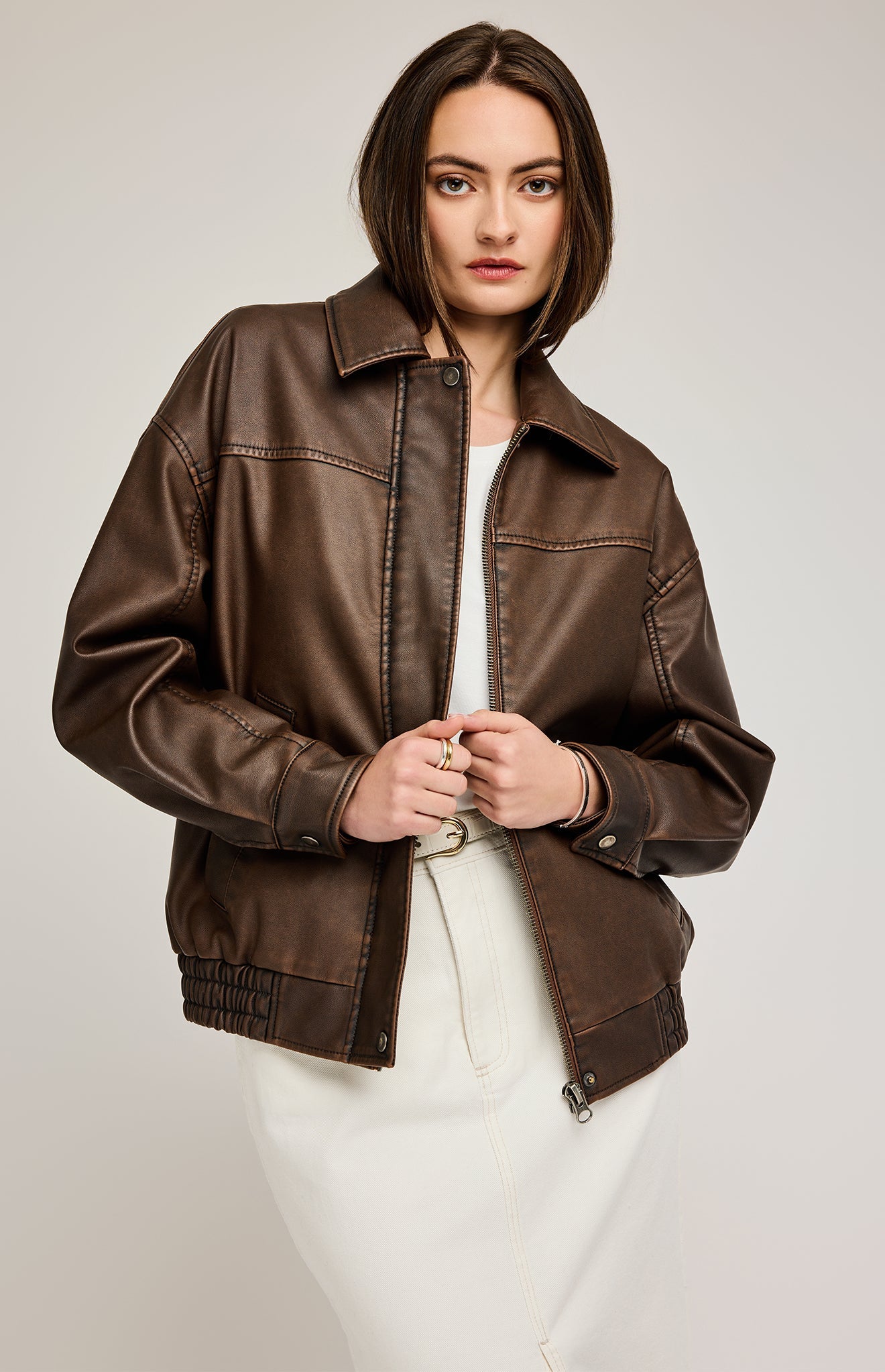 Danica Vegan Leather Bomber