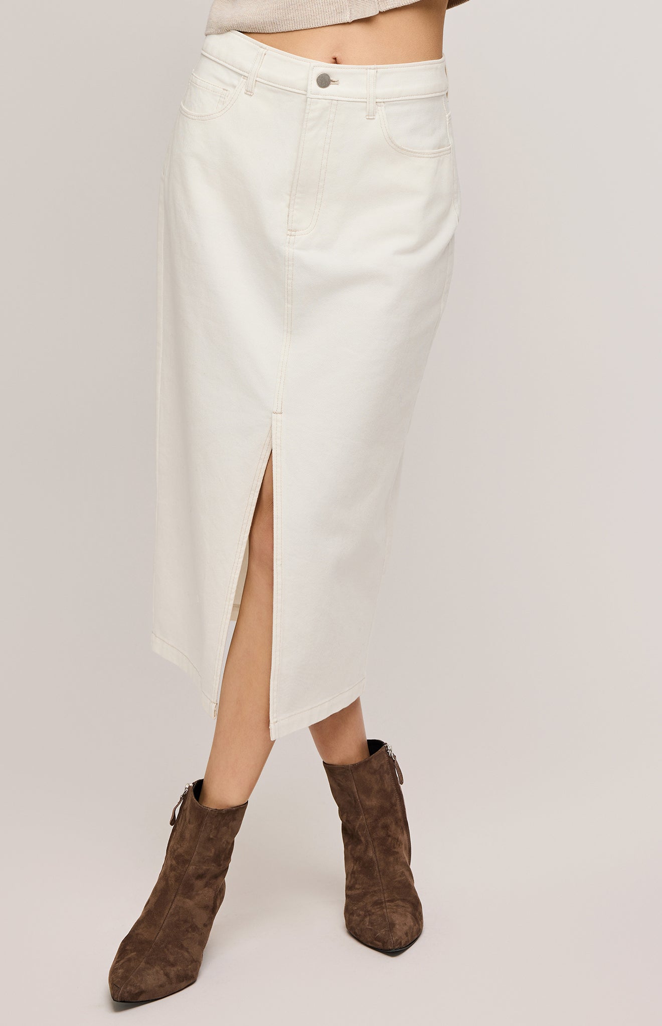 Georgia Midi Skirt|color:White