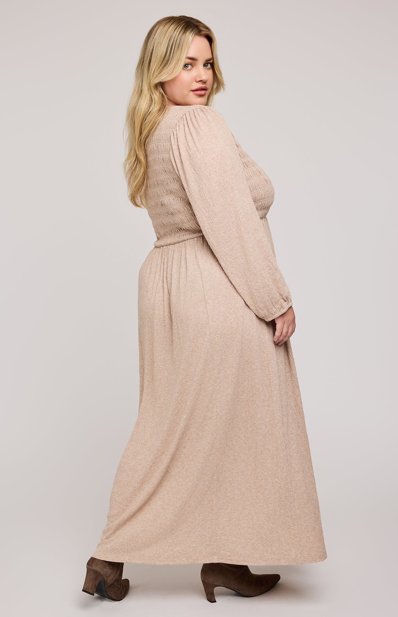 Coralie Knit Dress|color:Heather Taupe