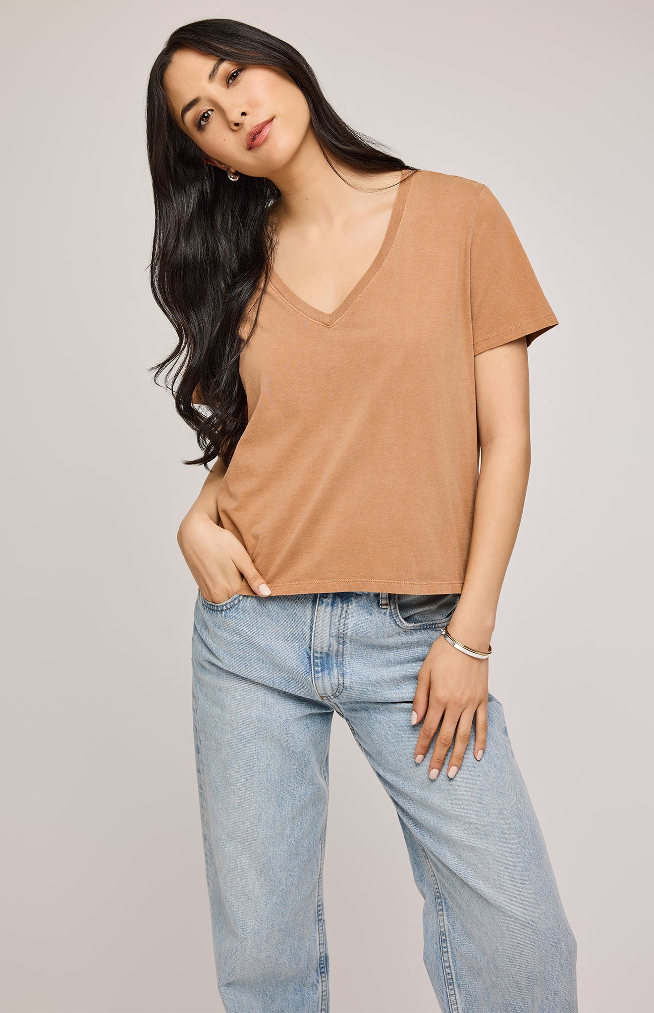 Lucy Cotton T-Shirt|color:Cork