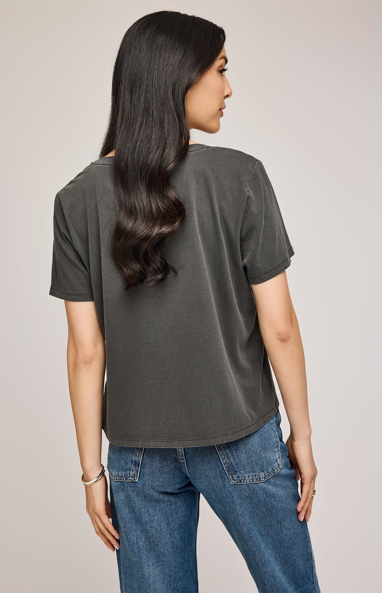 Lucy Cotton T-Shirt|color:Washed Black