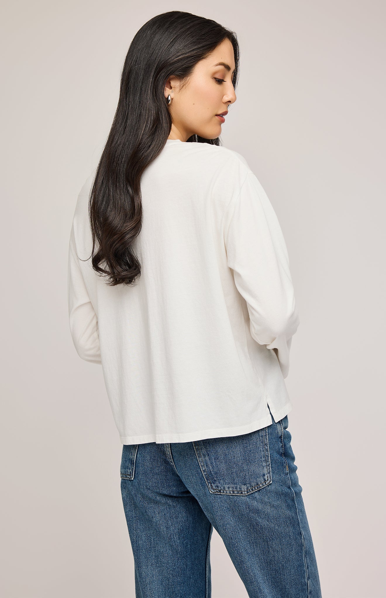 Naomi Long Sleeve Top|color:White