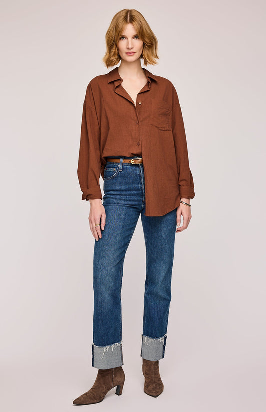 Callahan Button Down Shirt|color:Cappuccino 