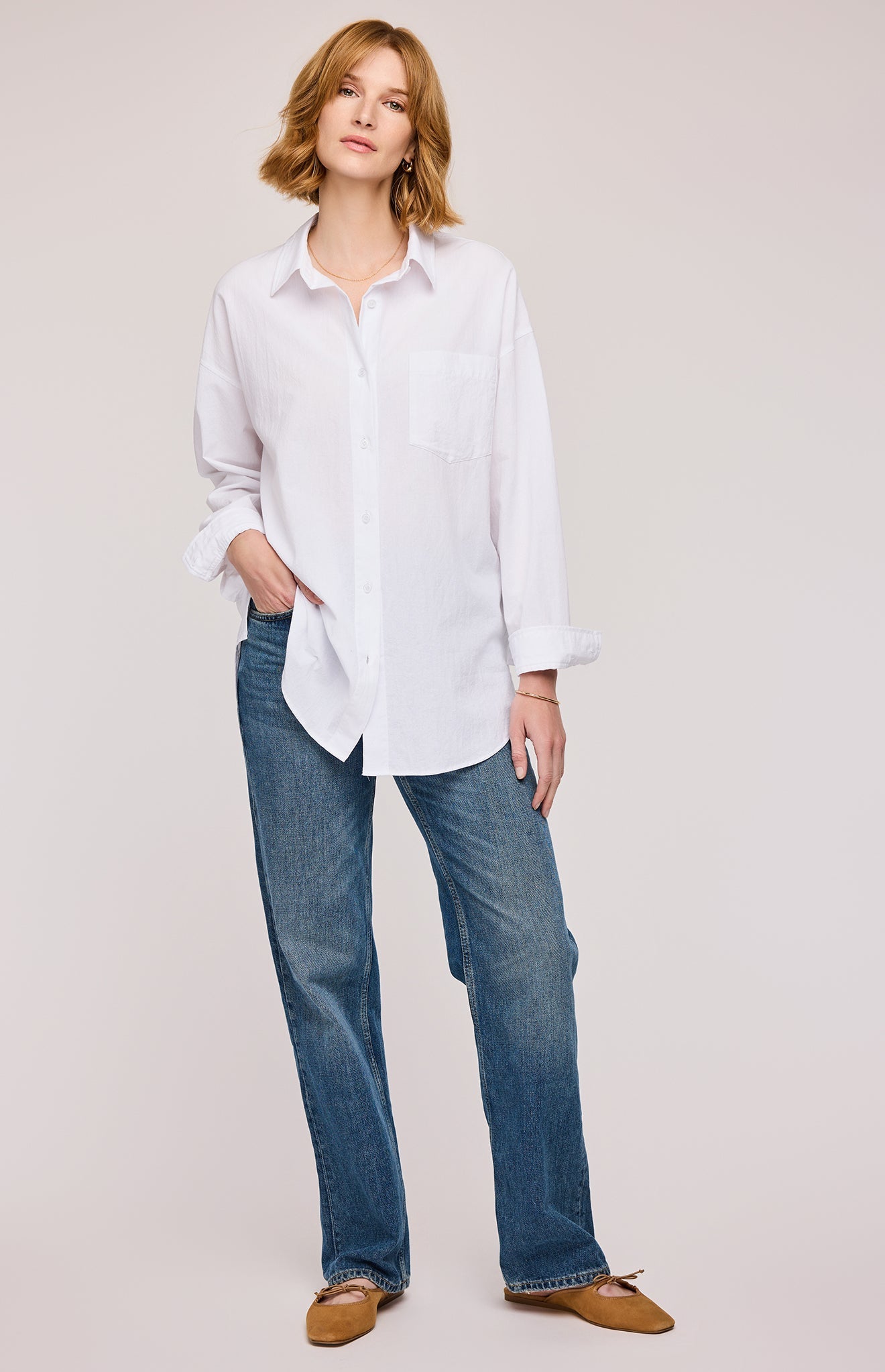 Callahan Button Down Shirt|color:White