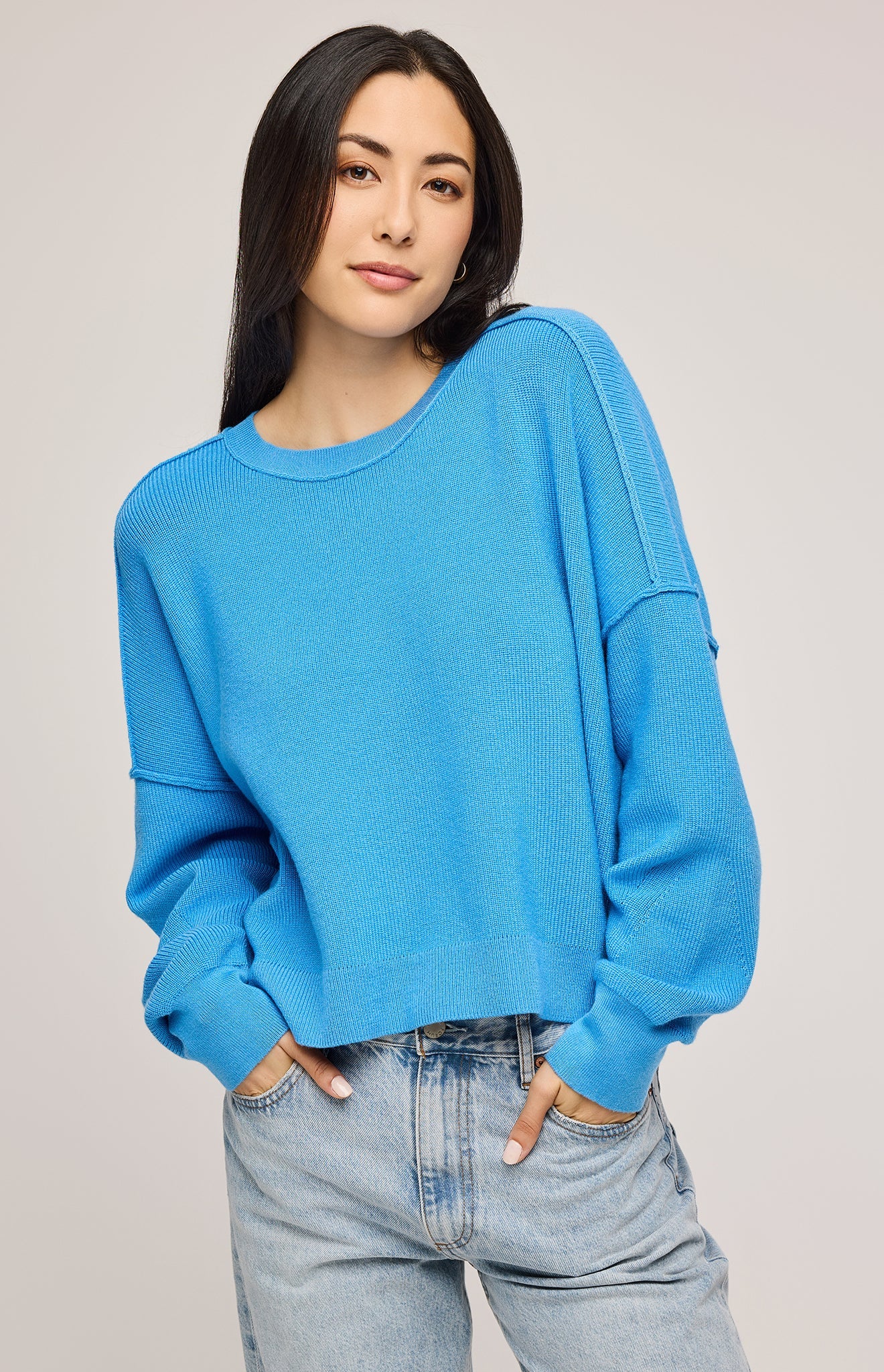 Echo Pullover Sweater|color:Capri